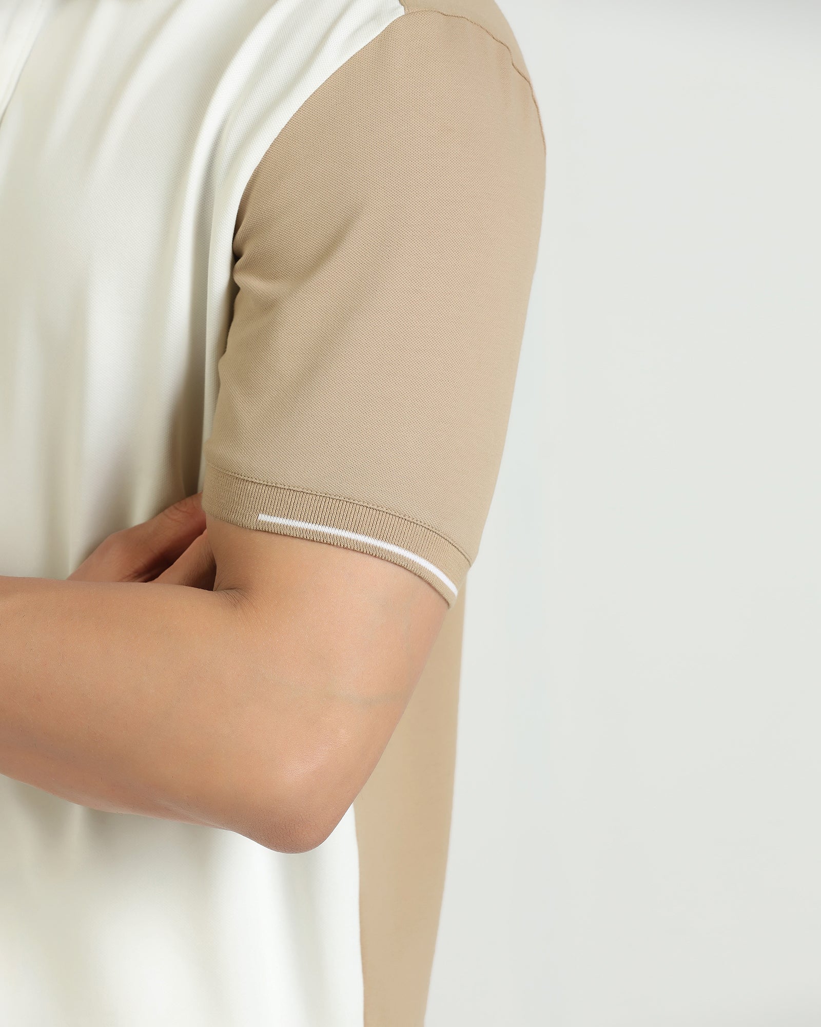 Polo Beige Solid T-Shirt - Mike - Image 10
