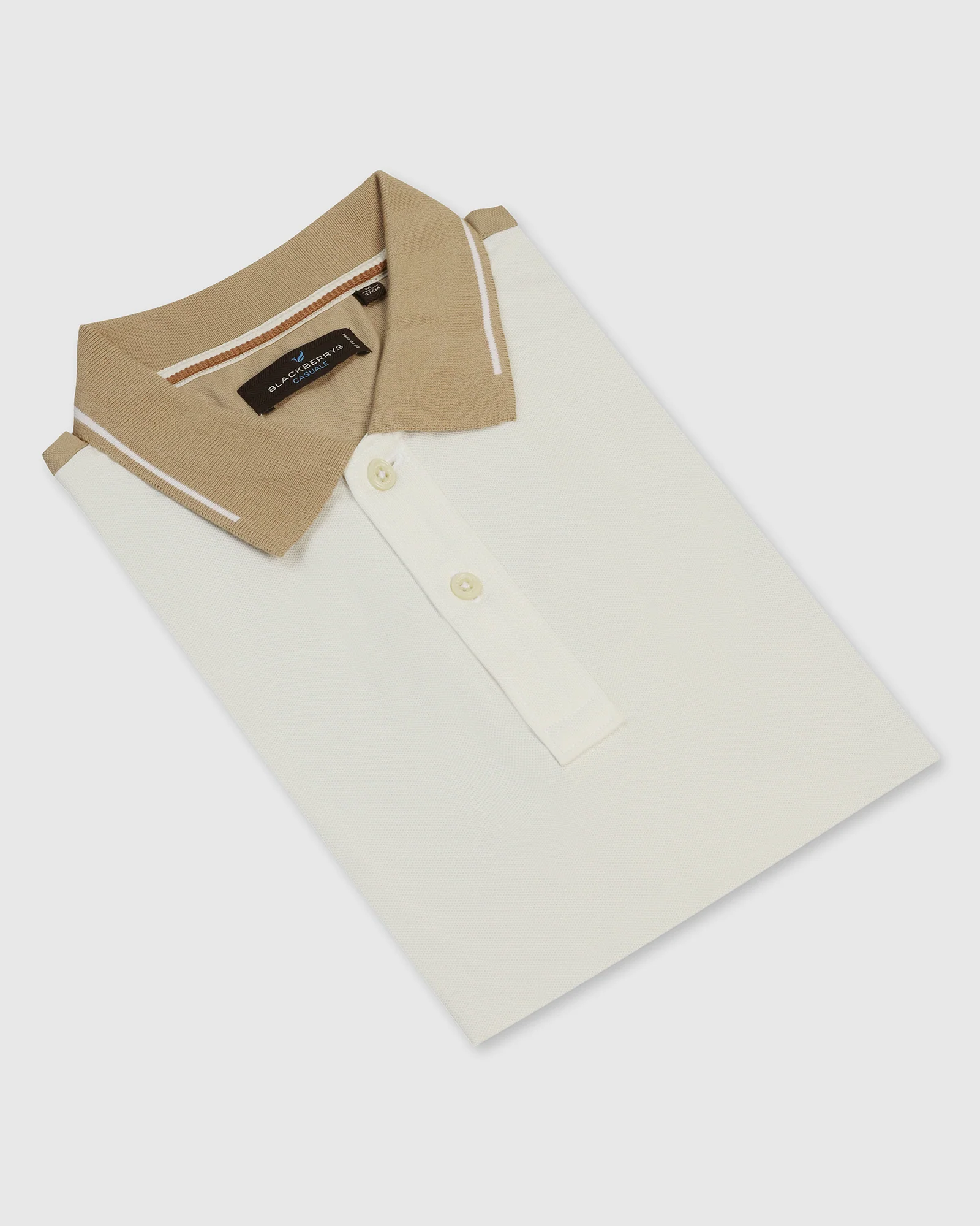 Polo Beige Solid T-Shirt - Mike - Image 5