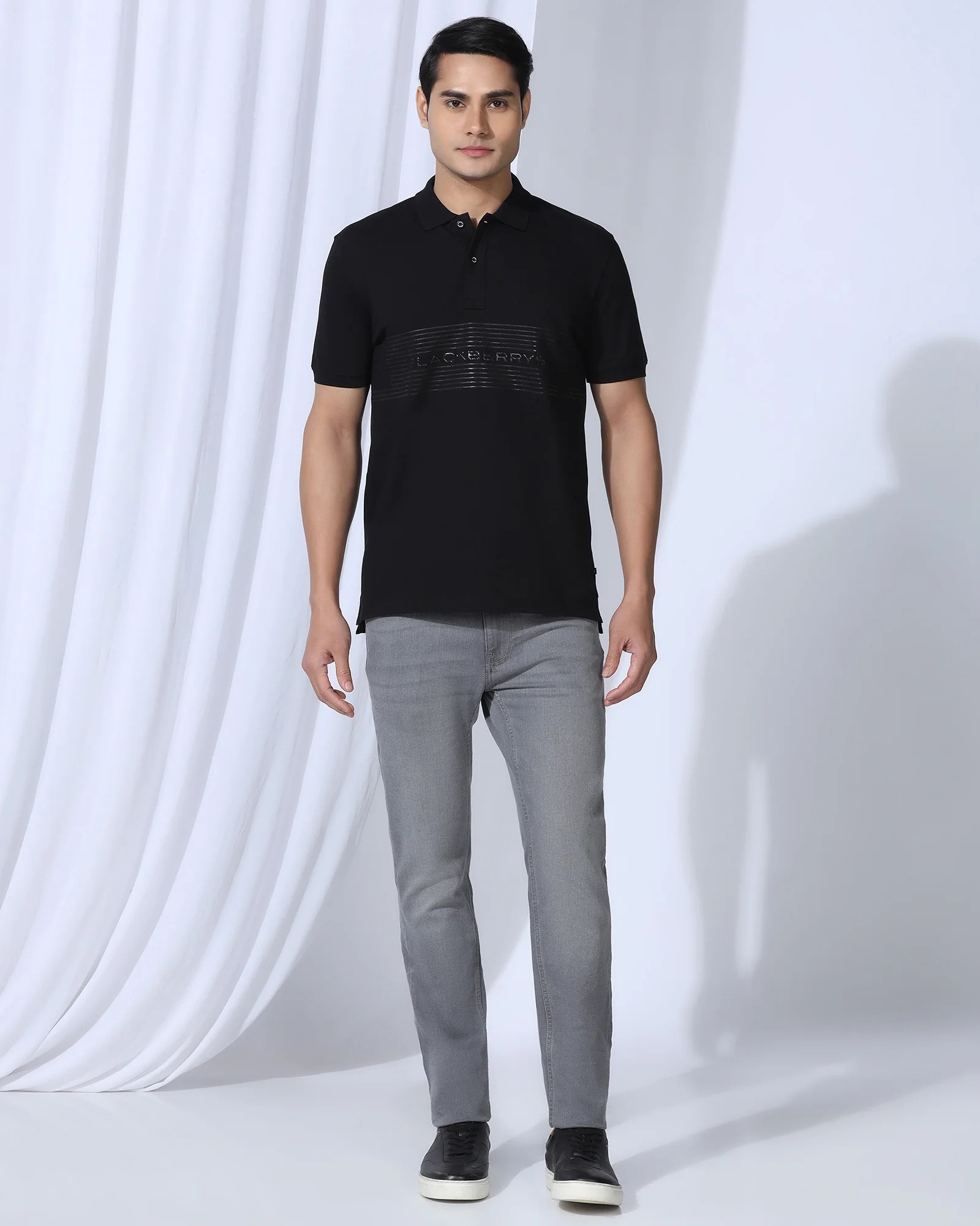 Polo Black Printed T-Shirt - Gemini - Image 3