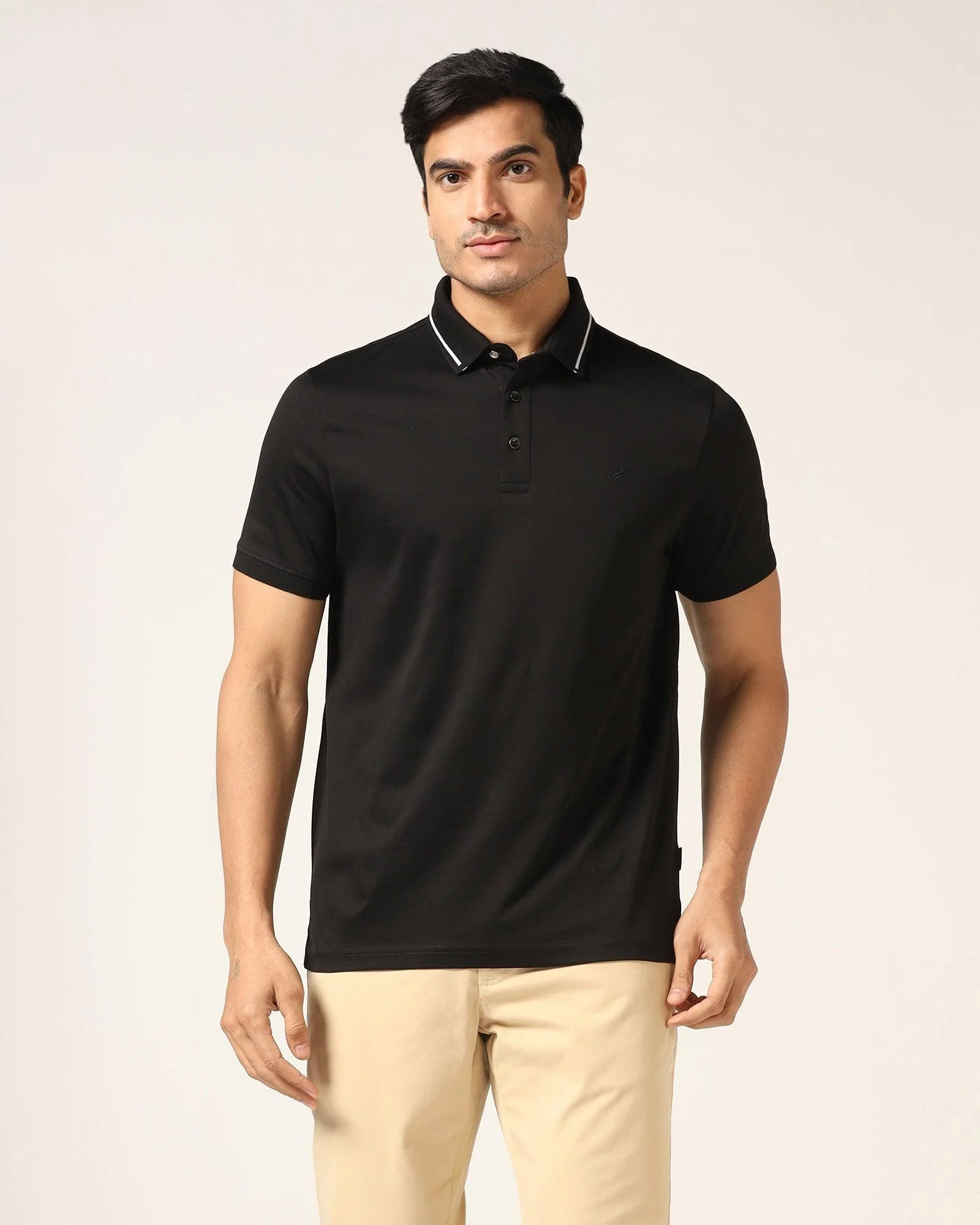 Polo Black Solid T-Shirt - Peter - Image 6