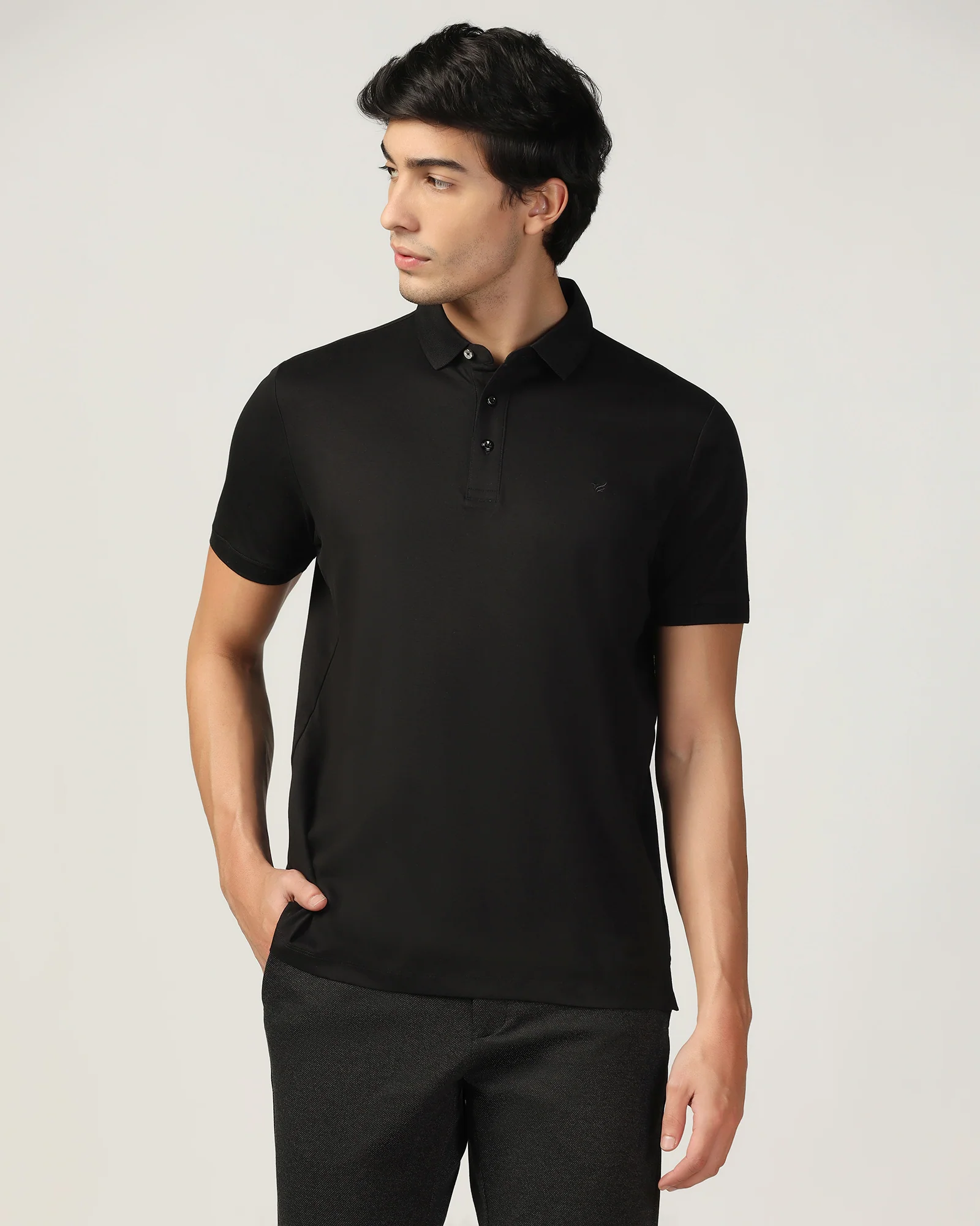 Polo Black Solid T-Shirt - Toll - Image 8