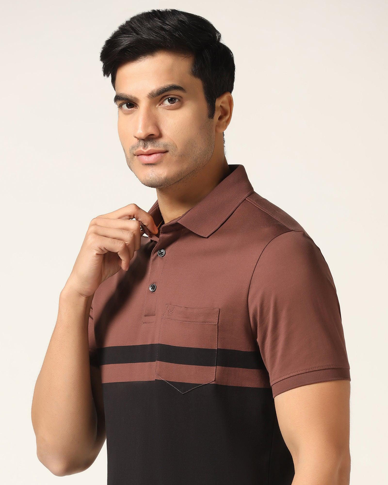 Polo Brown Solid T-Shirt - Ned - Image 4