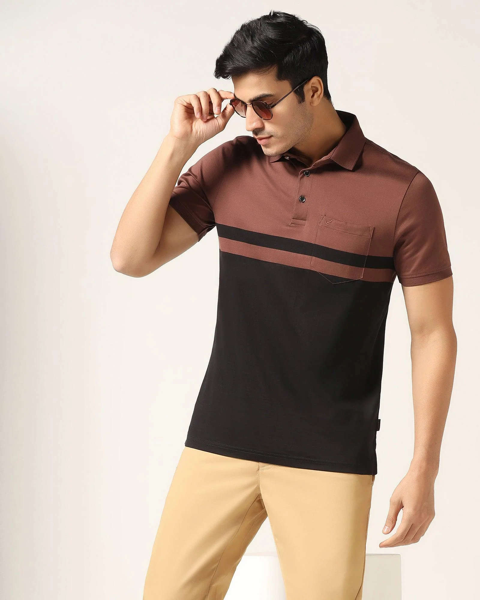Polo Brown Solid T-Shirt - Ned - Image 6