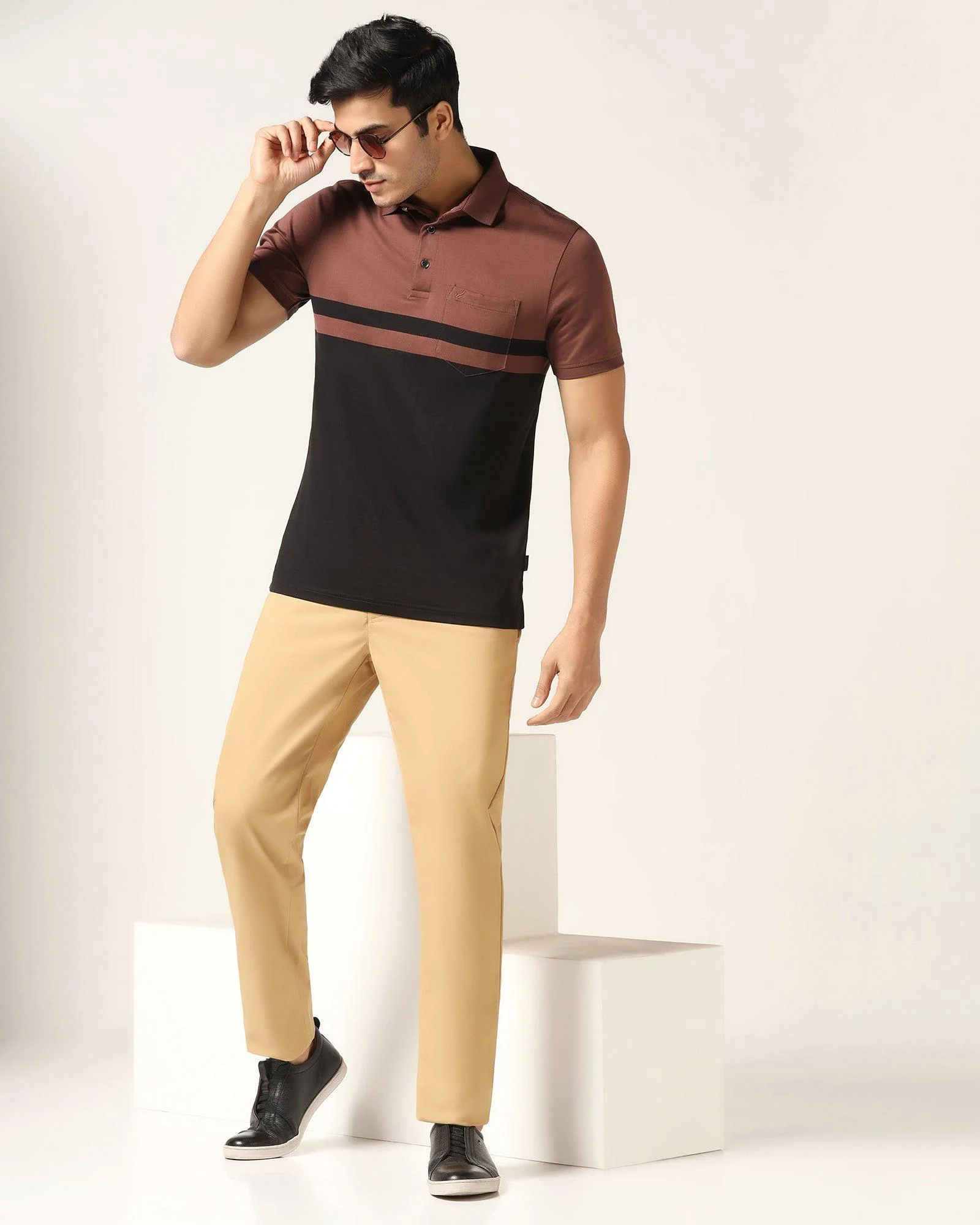 Polo Brown Solid T-Shirt - Ned - Image 7