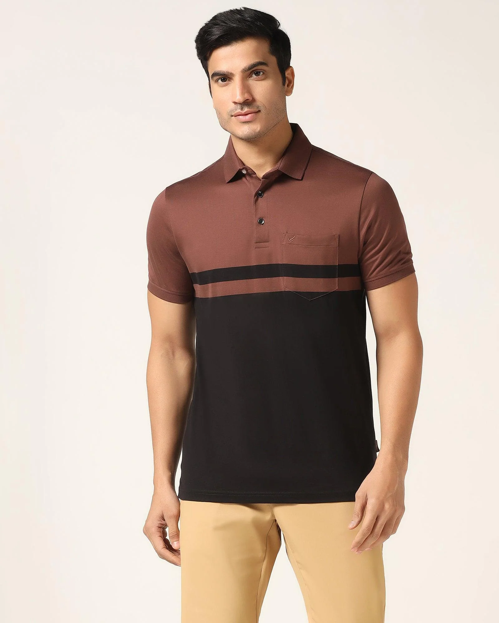 Polo Brown Solid T-Shirt - Ned - Image 8