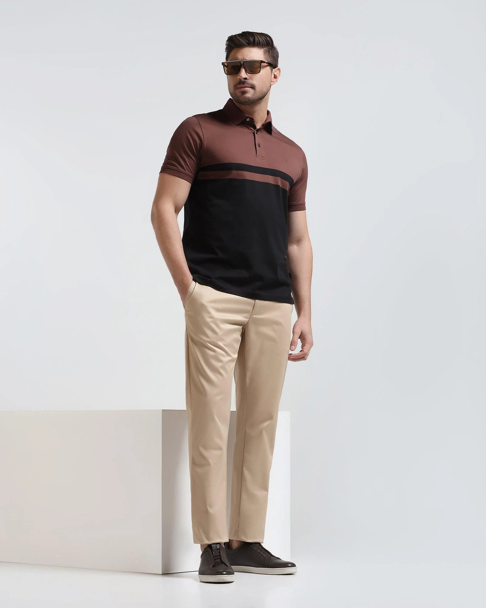 Polo Brown Solid T-Shirt - Ned - Image 7