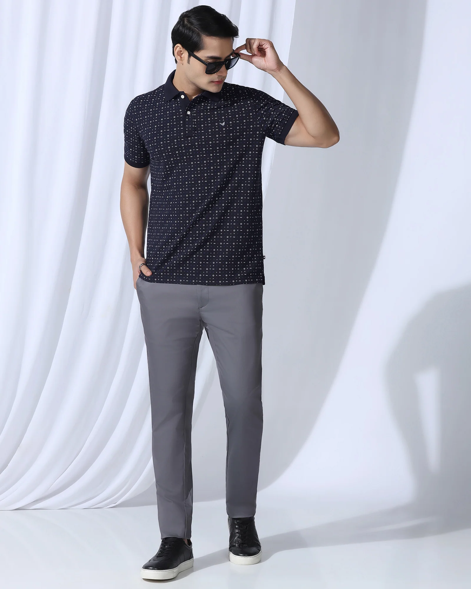 Polo Deep Navy Printed T-Shirt - Arcade - Image 7