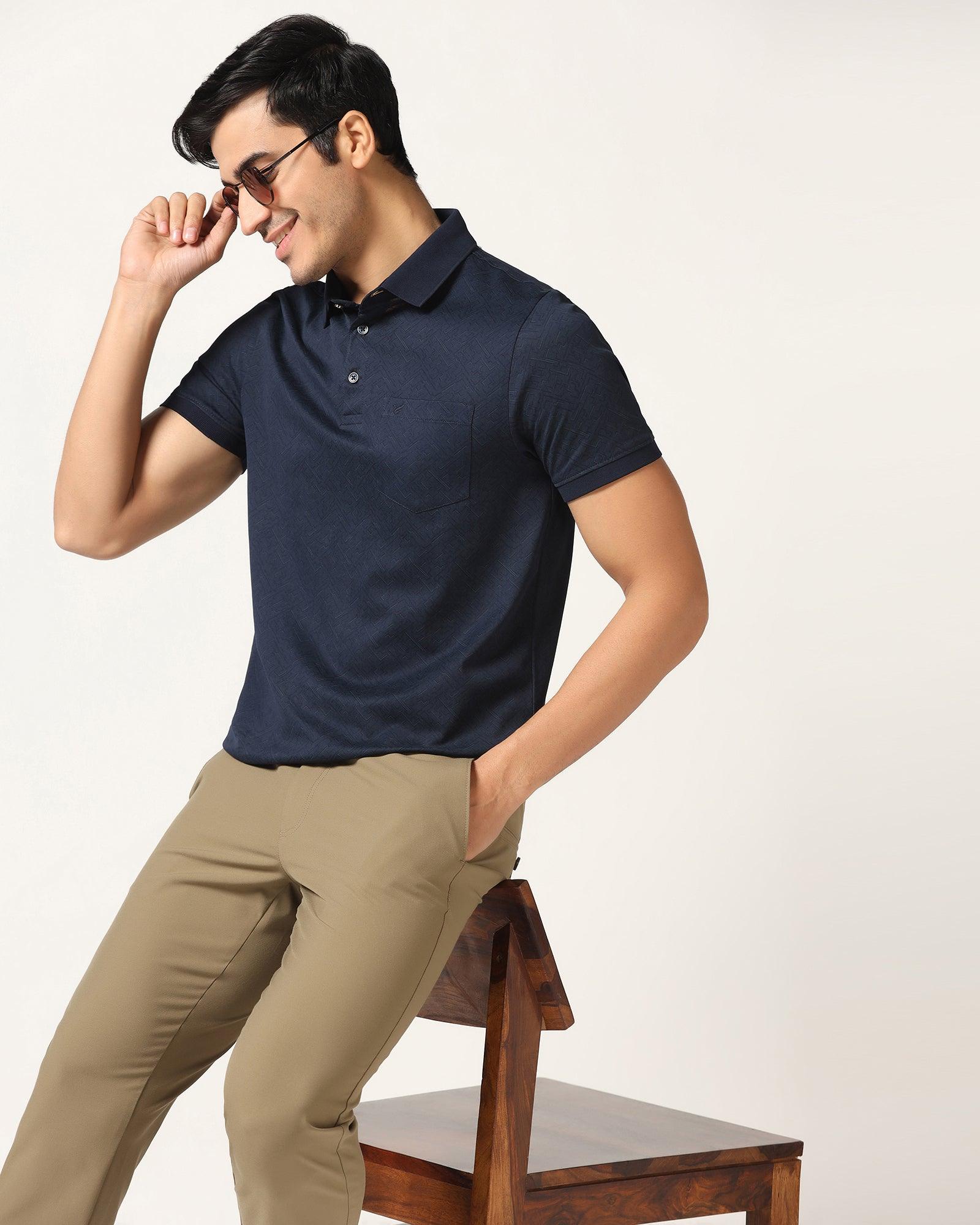 Polo Dress Blue Printed T-Shirt - Bradely - Image 8
