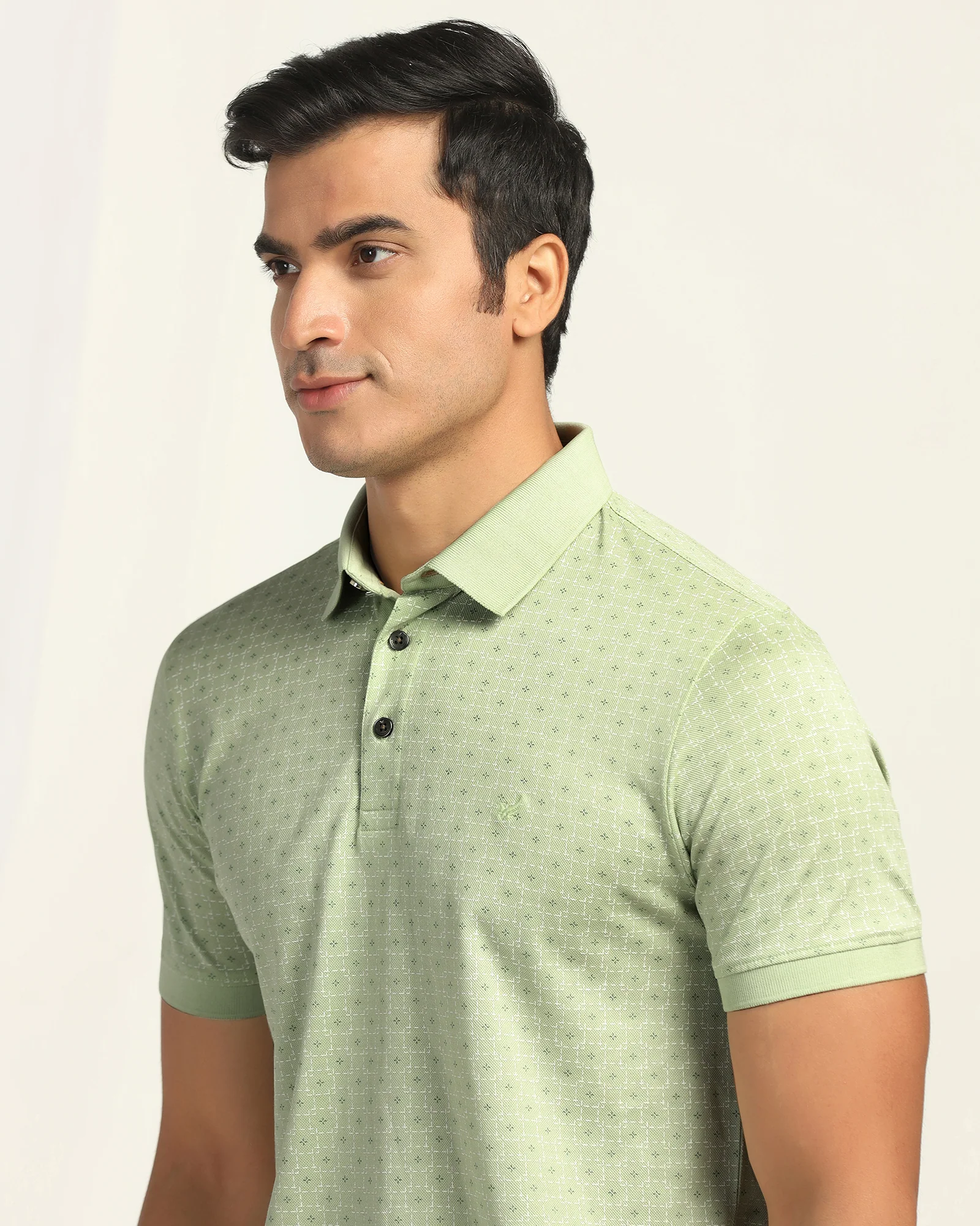 Polo Light Green Printed T-Shirt - Henry - Image 4