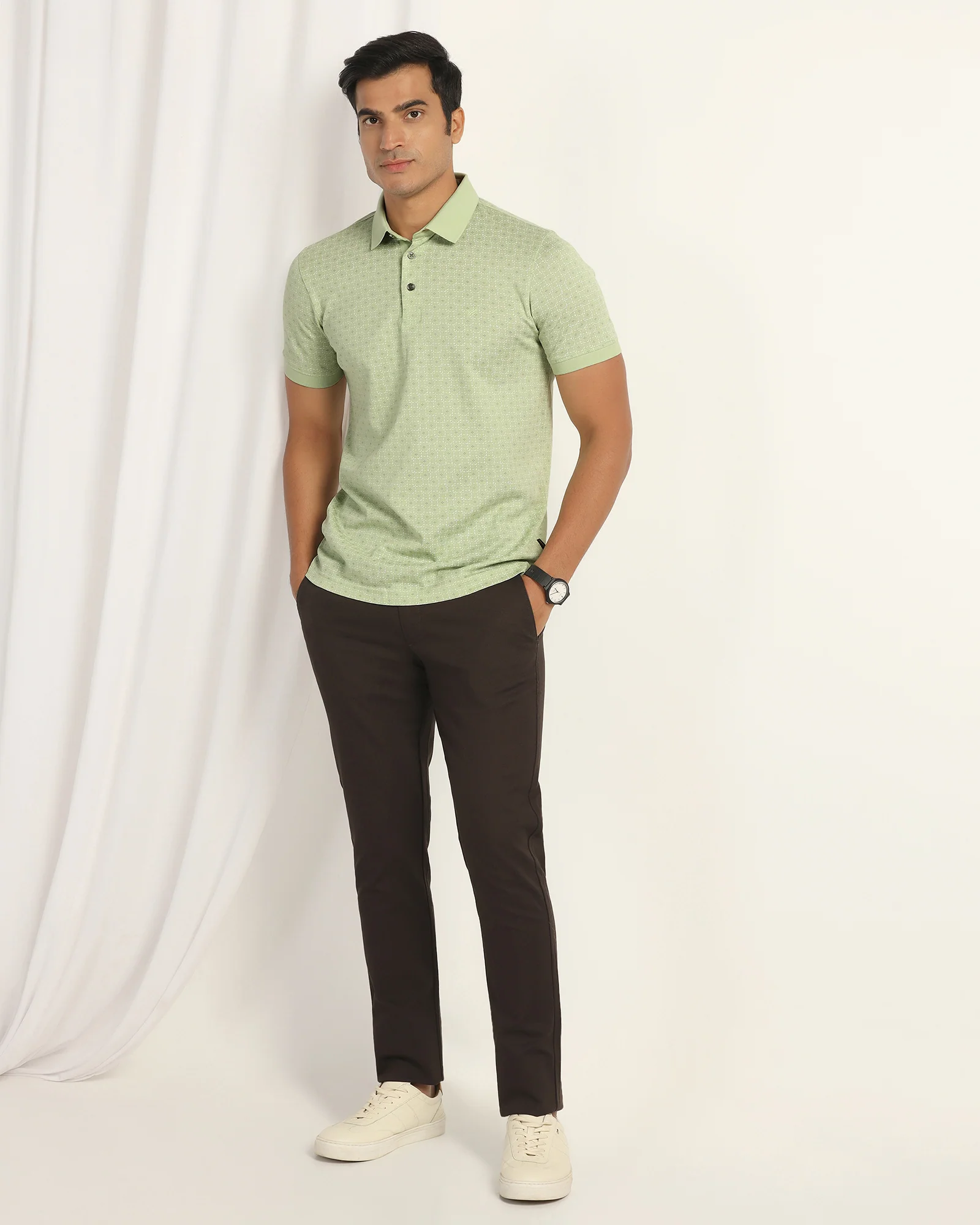 Polo Light Green Printed T-Shirt - Henry - Image 8