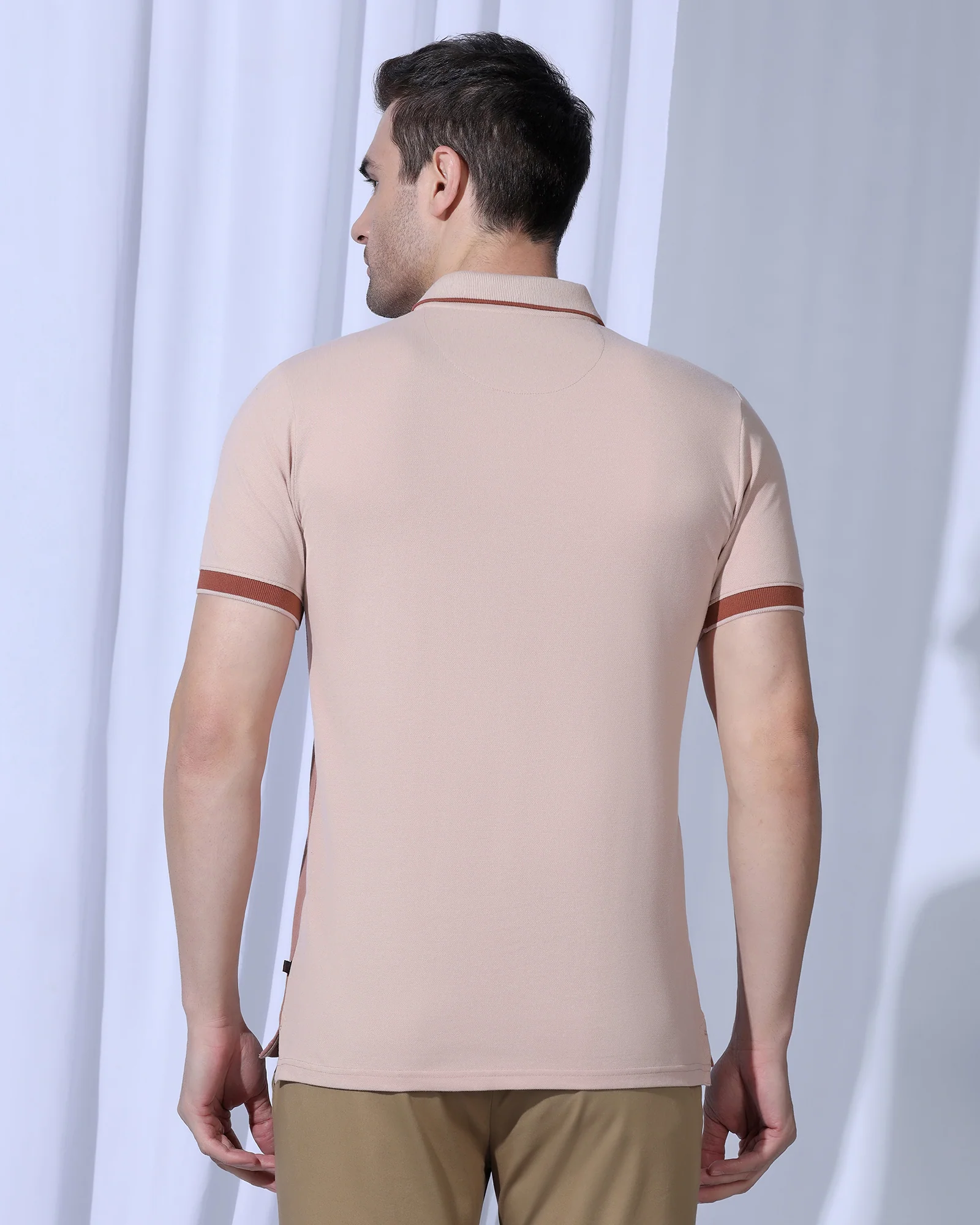 Polo Light Pink Printed T-Shirt - Oriono - Image 2
