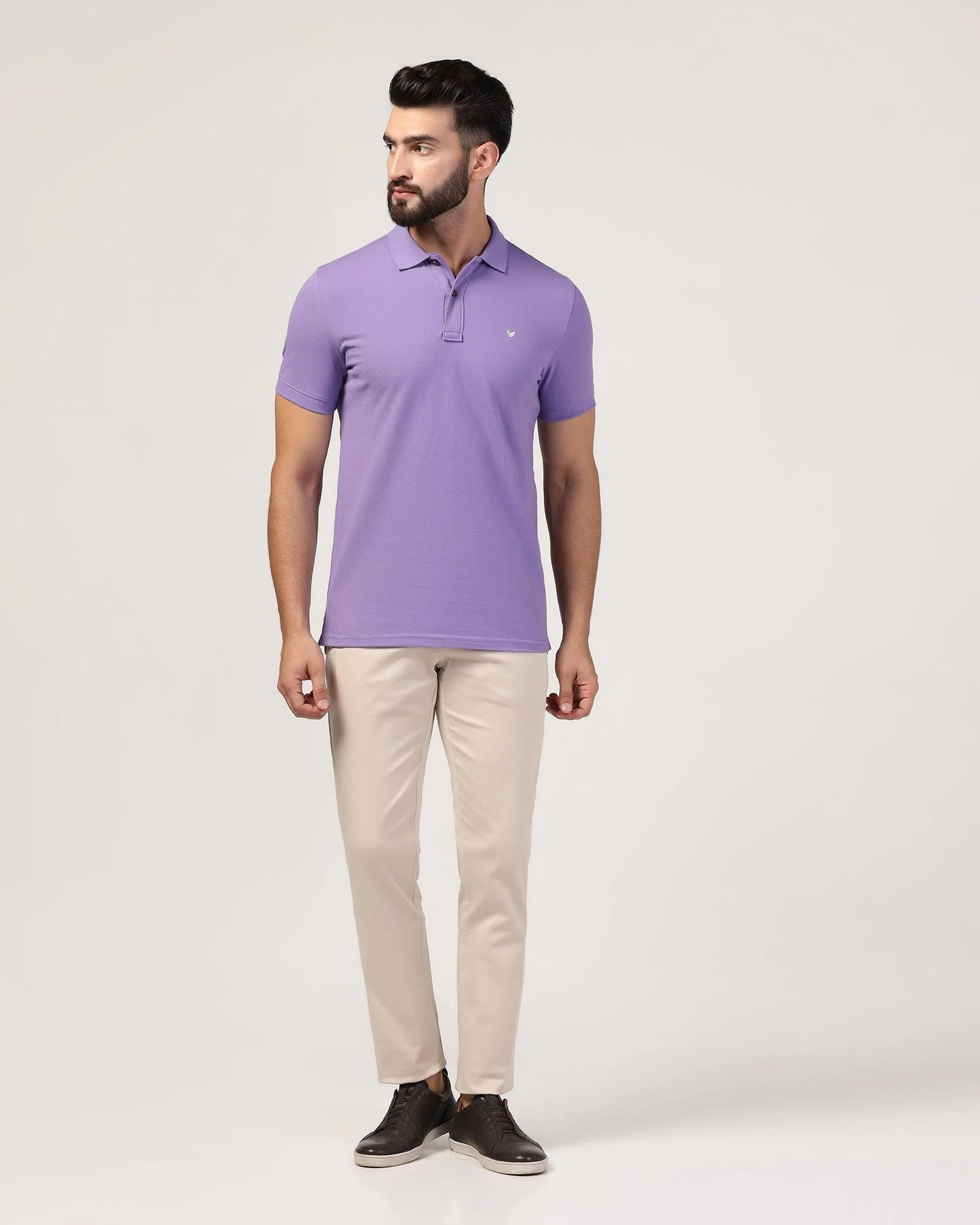 Polo Light Purple Solid T-Shirt - Bright - Image 3