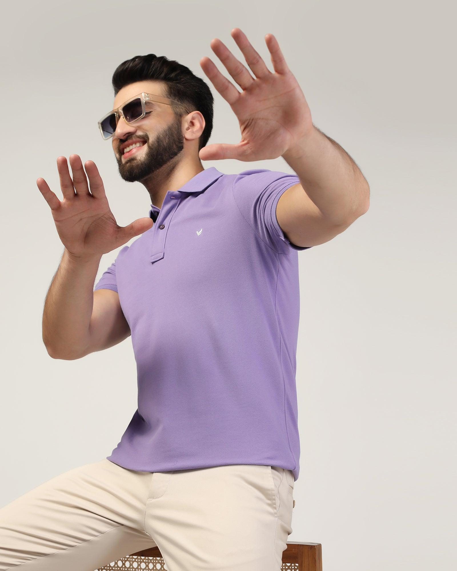 Polo Light Purple Solid T-Shirt - Bright - Image 7