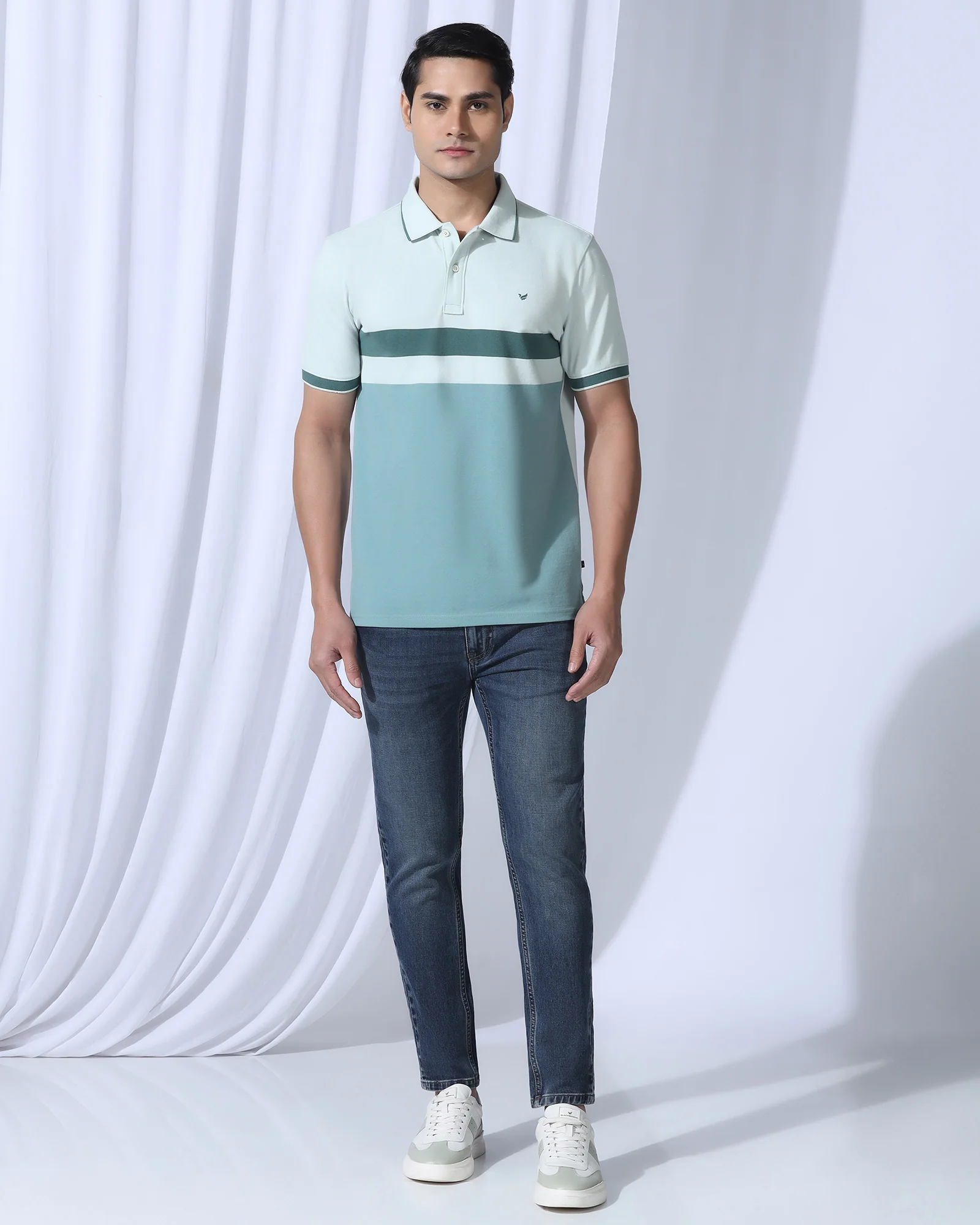 Polo Mint Stripe T-Shirt - Oriono - Image 3