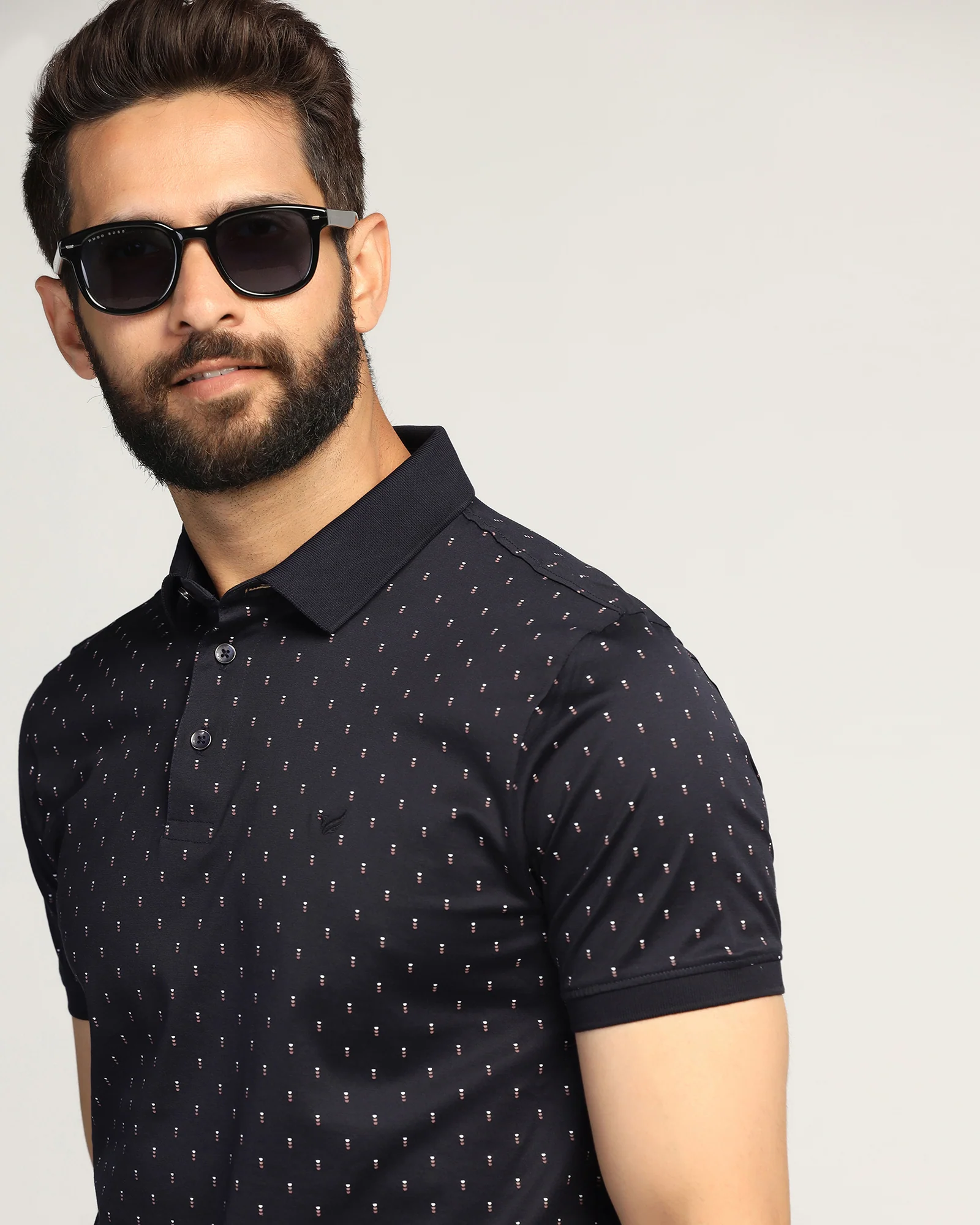 Polo Navy Printed T-Shirt - Hala - Image 9