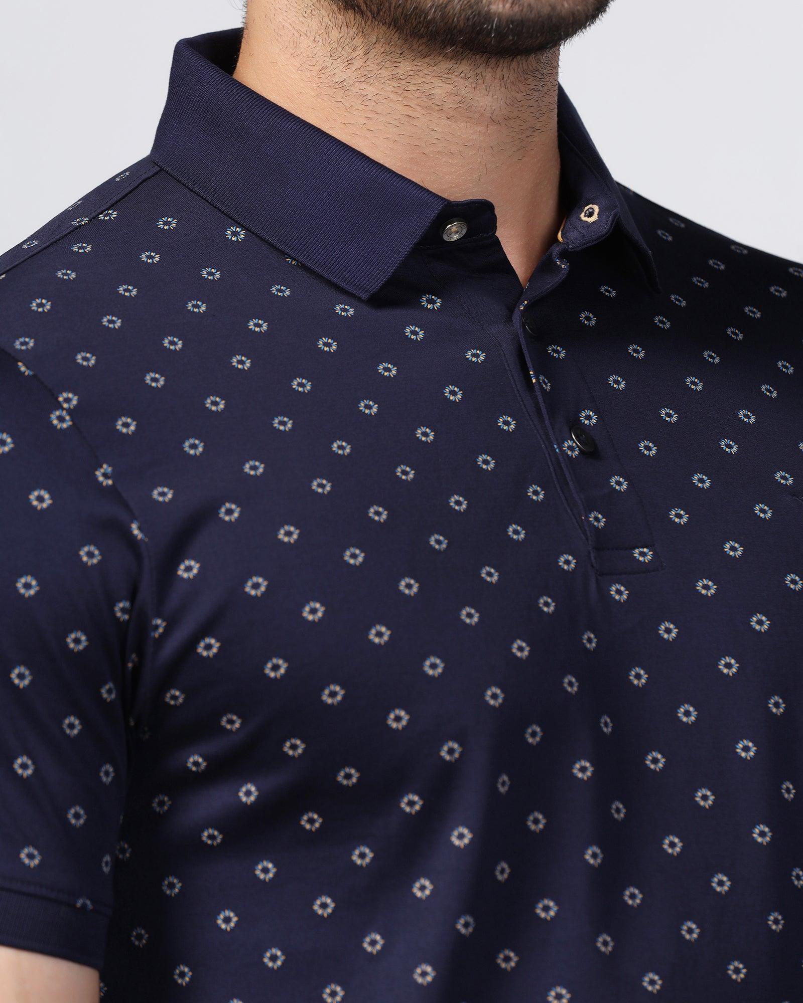 Polo Navy Printed T-Shirt - Sky - Image 9