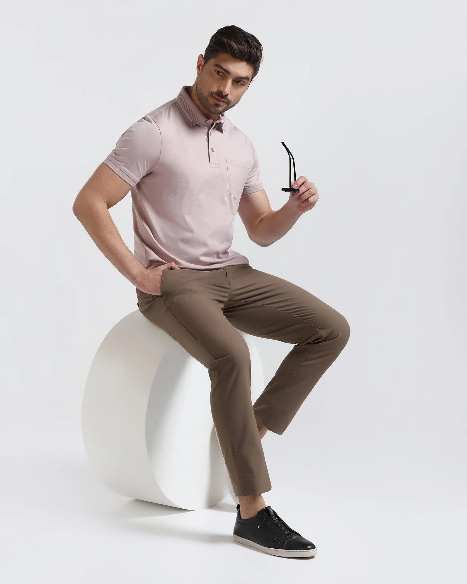 Polo Pink Solid T-Shirt - Peter - Image 7