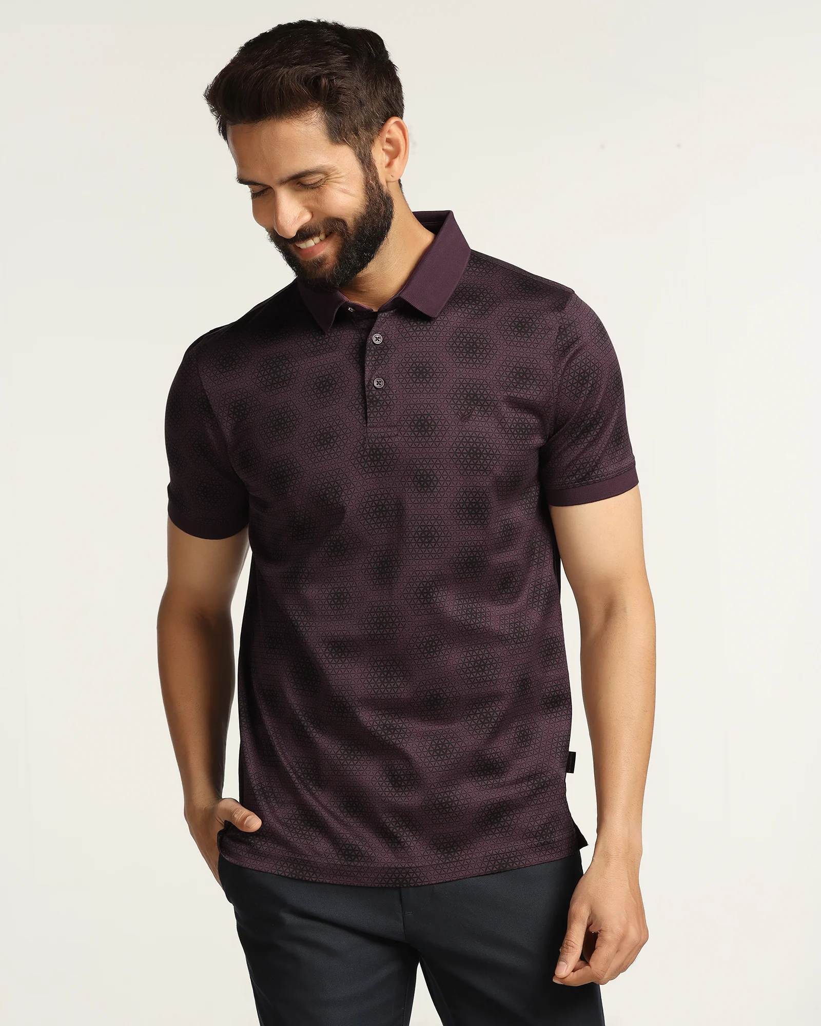 Polo Purple Printed T-Shirt - Hex - Image 7