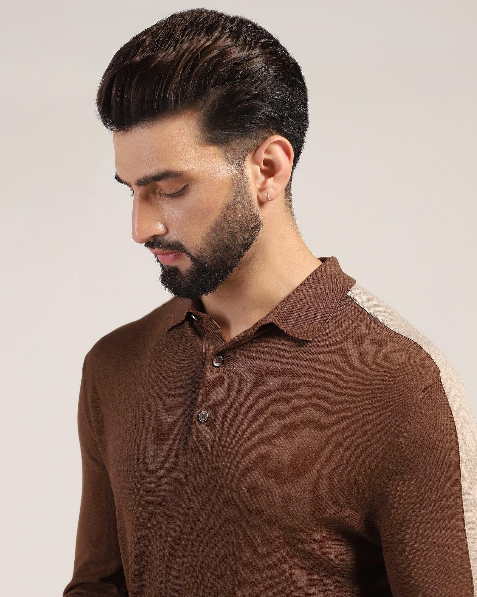 Polo Rust Orange Solid Sweater - Bond - Image 5