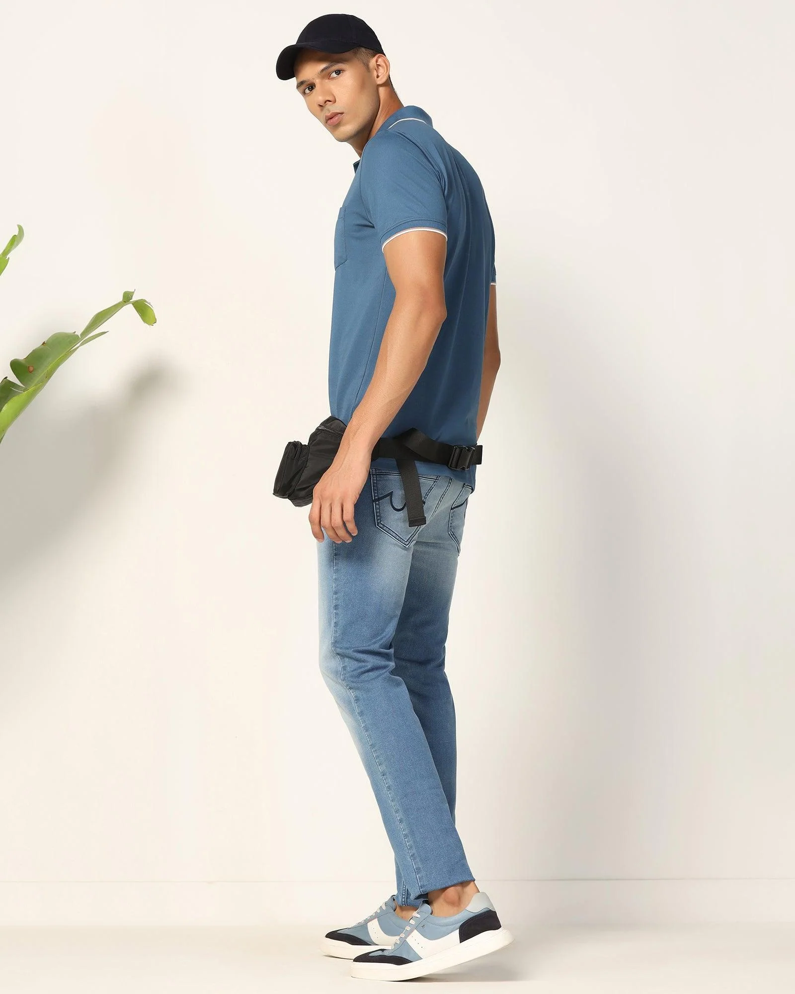 Polo Stellar Blue Solid T-Shirt - Andro - Image 7