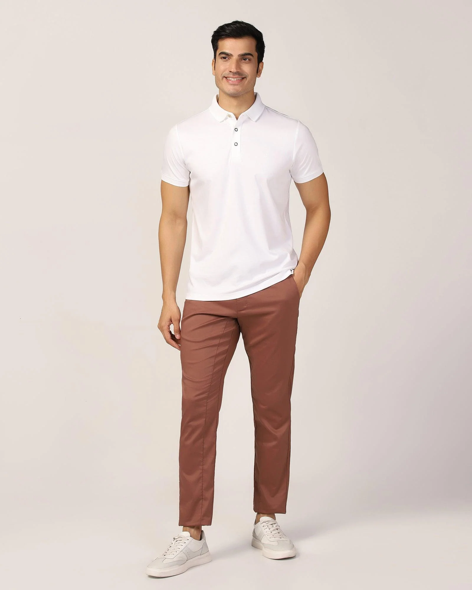 Polo White Solid T-Shirt - Toll - Image 3