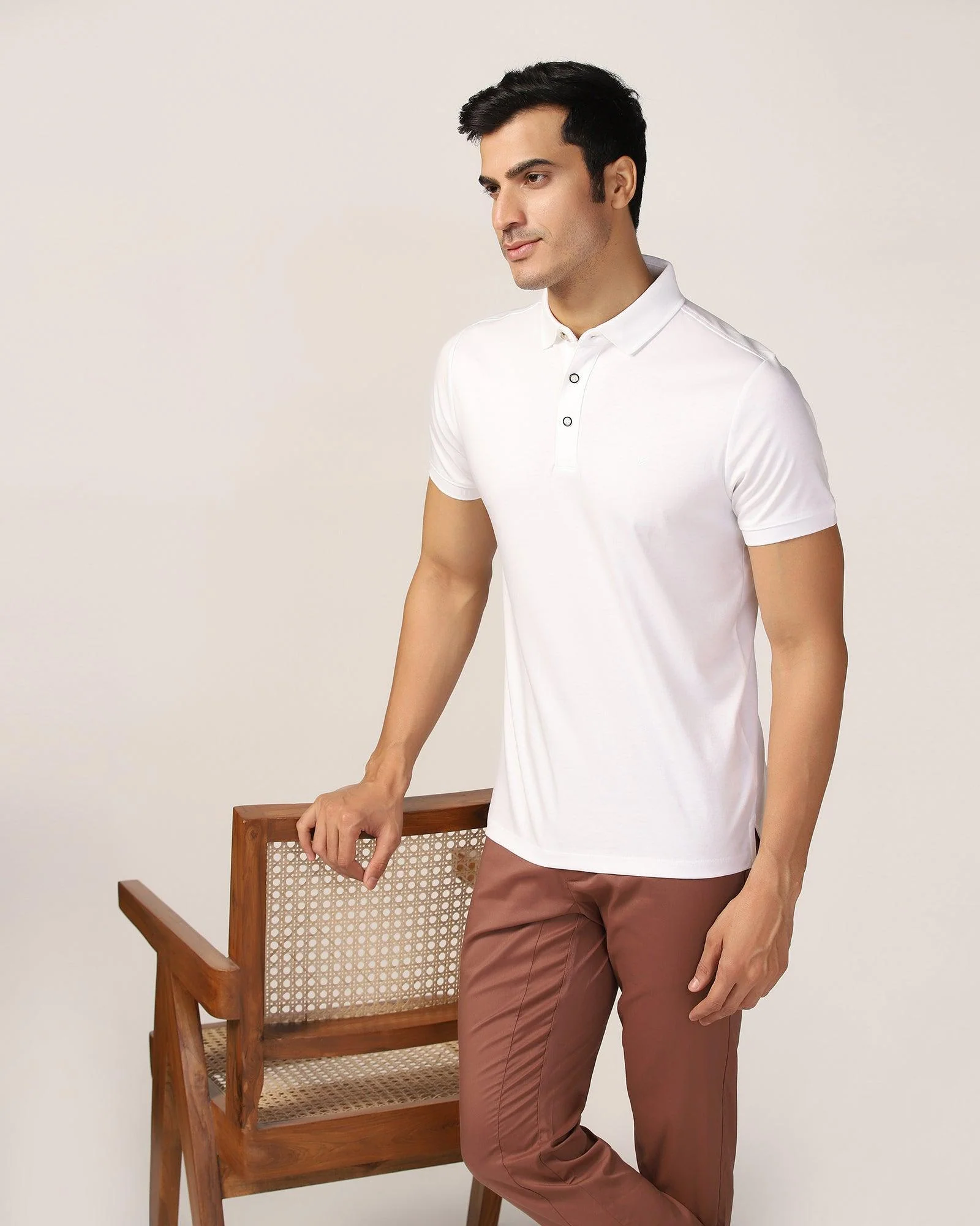 Polo White Solid T-Shirt - Toll - Image 6