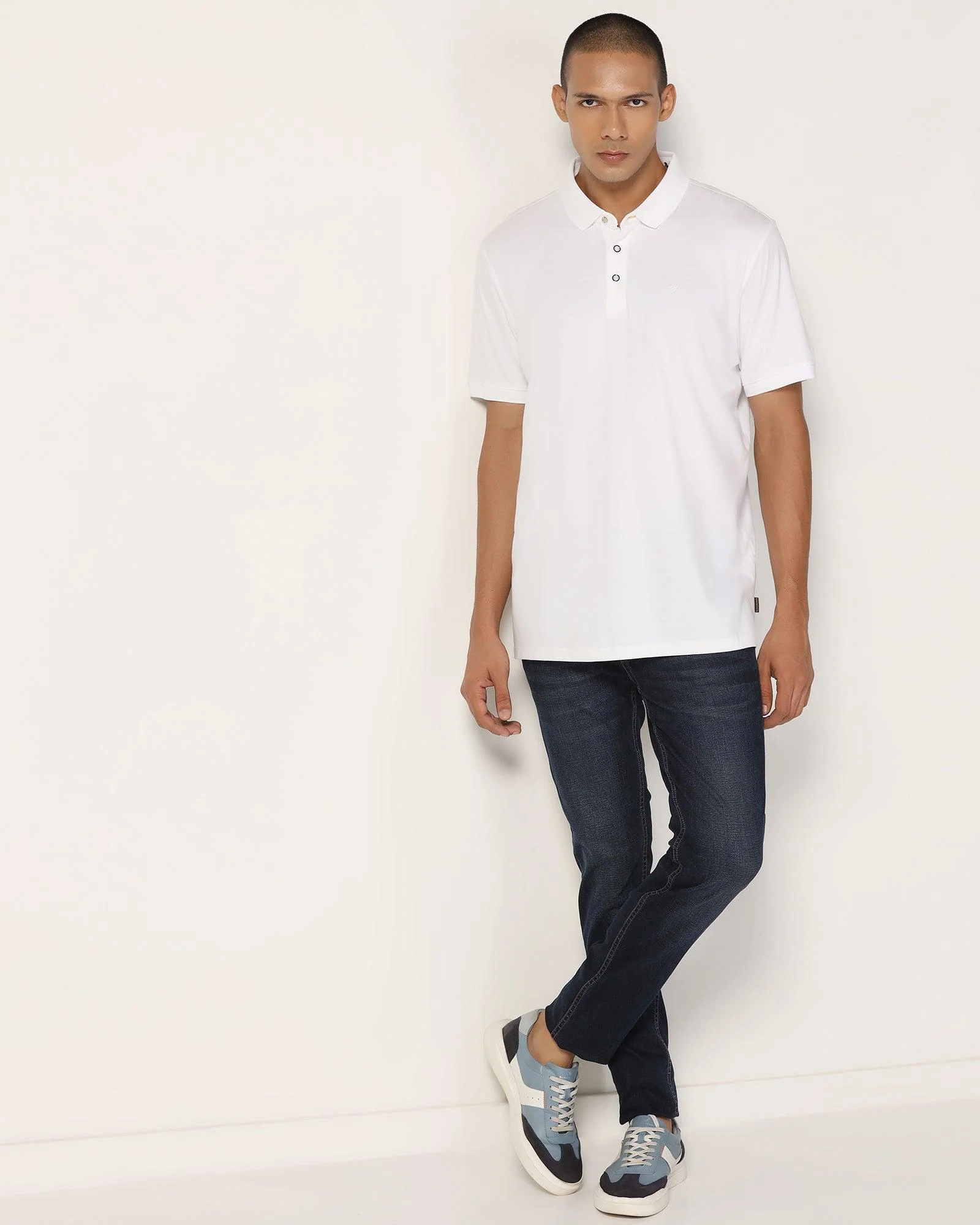 Polo White Solid T-Shirt - Toll - Image 3