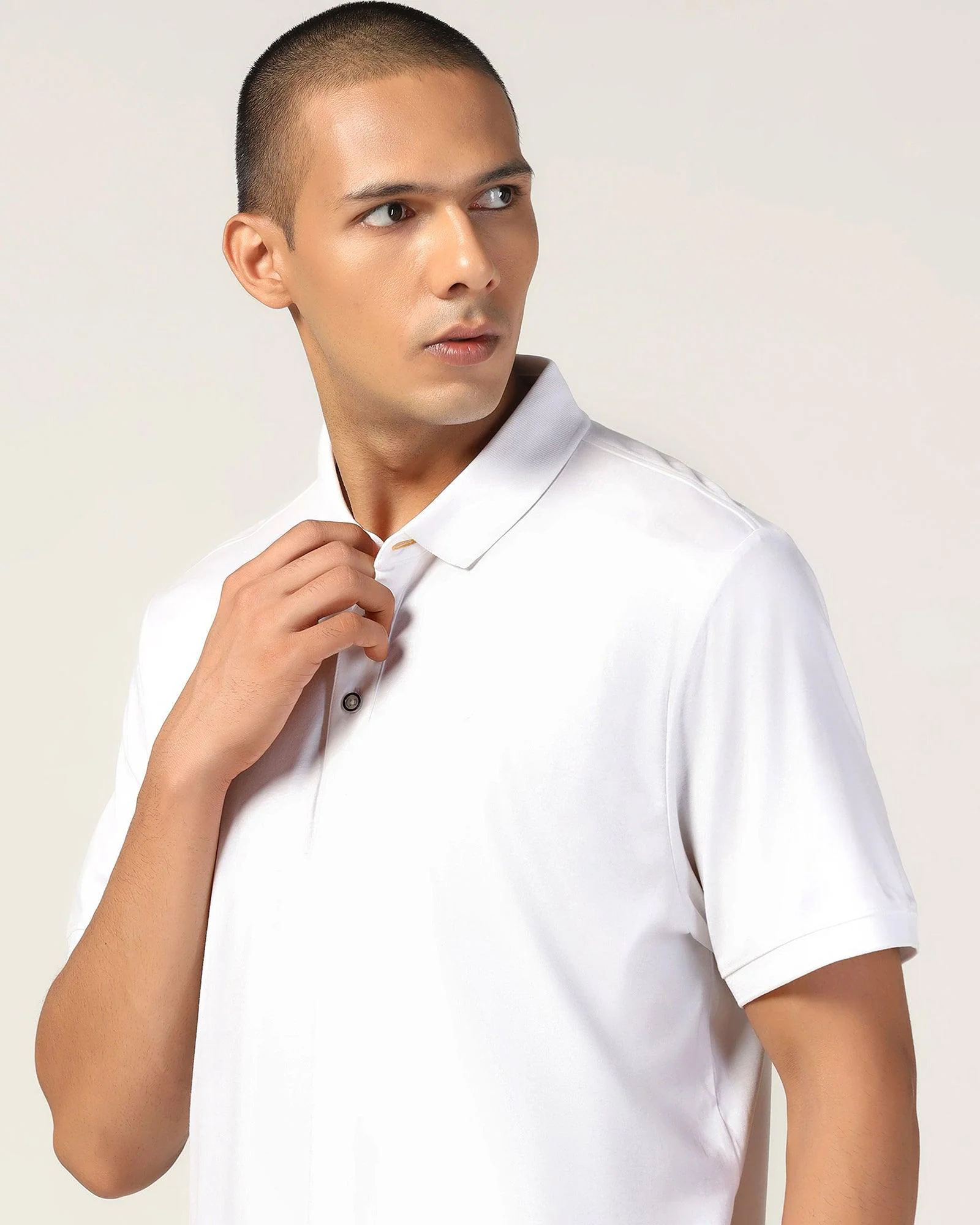Polo White Solid T-Shirt - Toll - Image 4