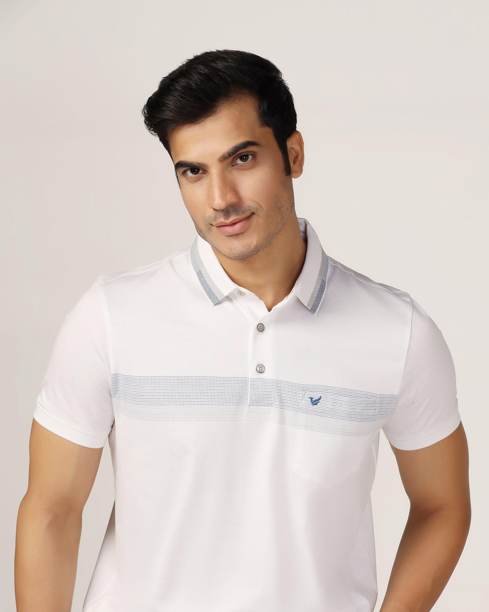 Polo White Jacquard T-Shirt - Manny - Image 8