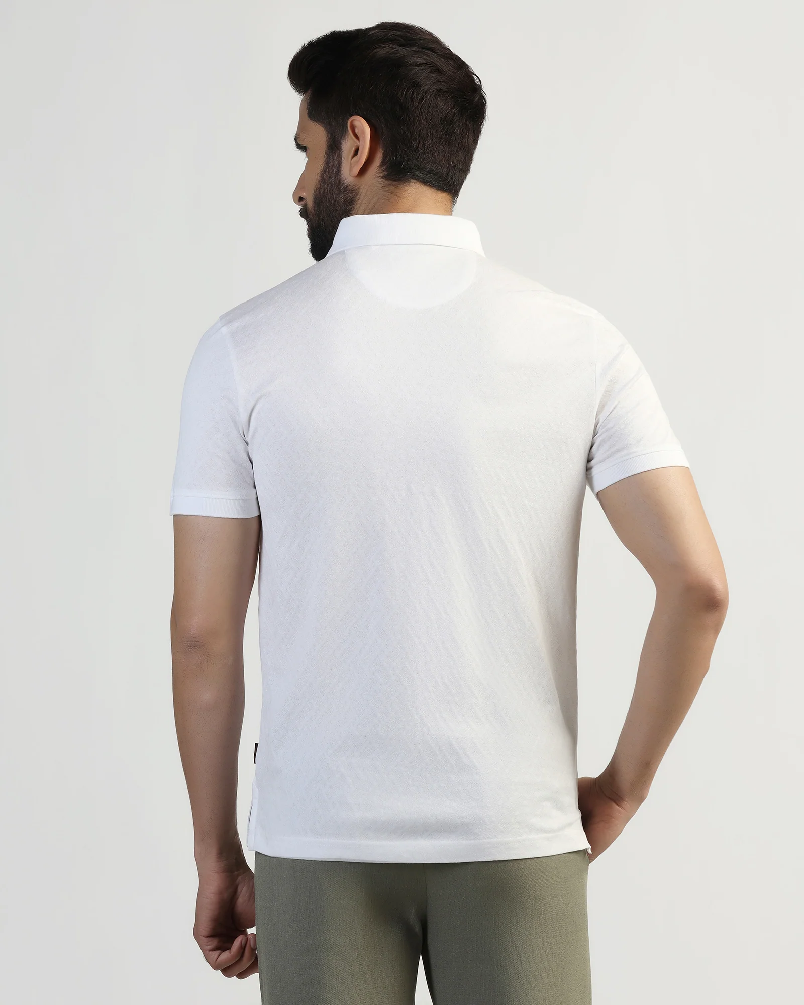 Polo White Textured T-Shirt - Blade - Image 2