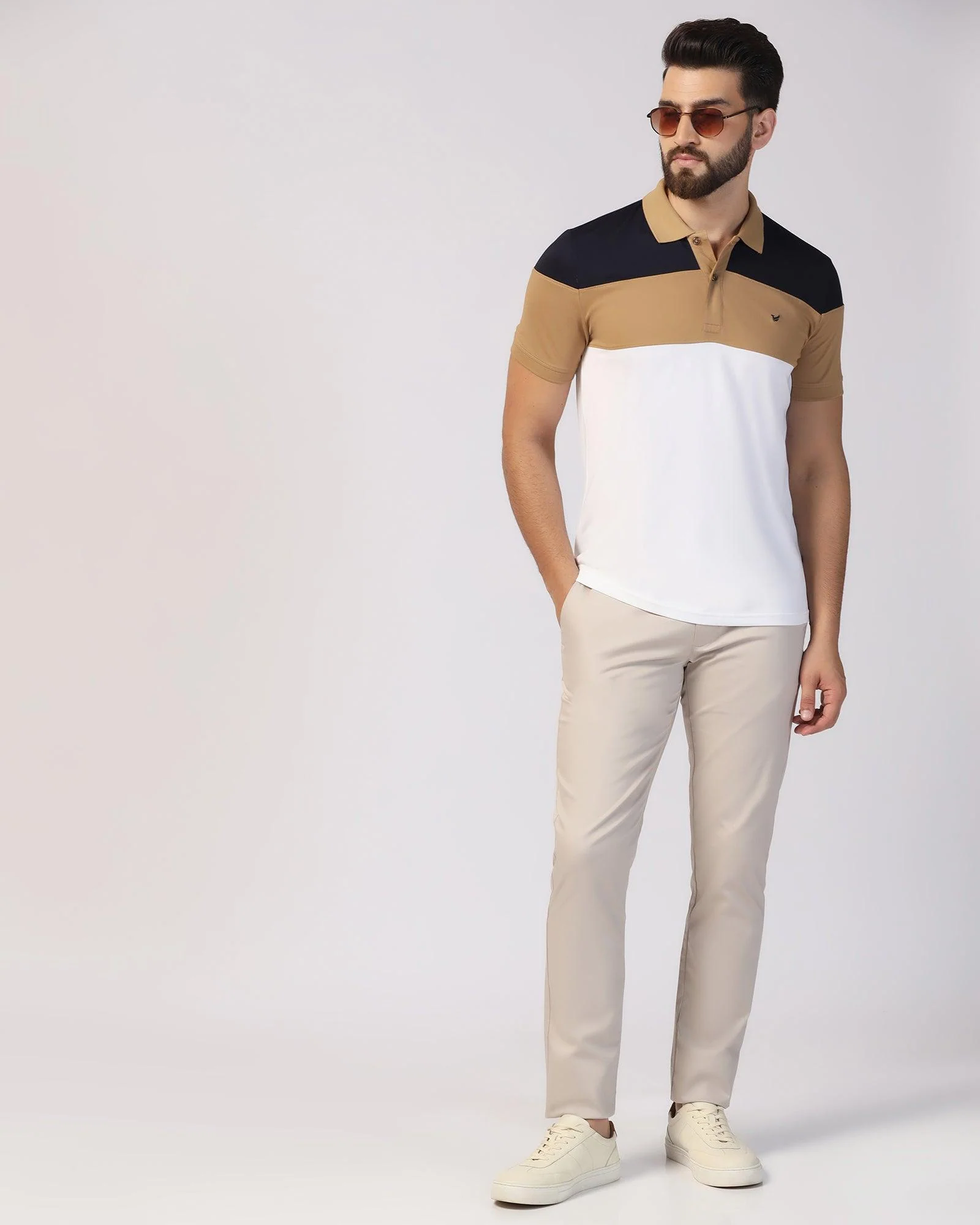Polo White Solid T-Shirt - Asahi - Image 7