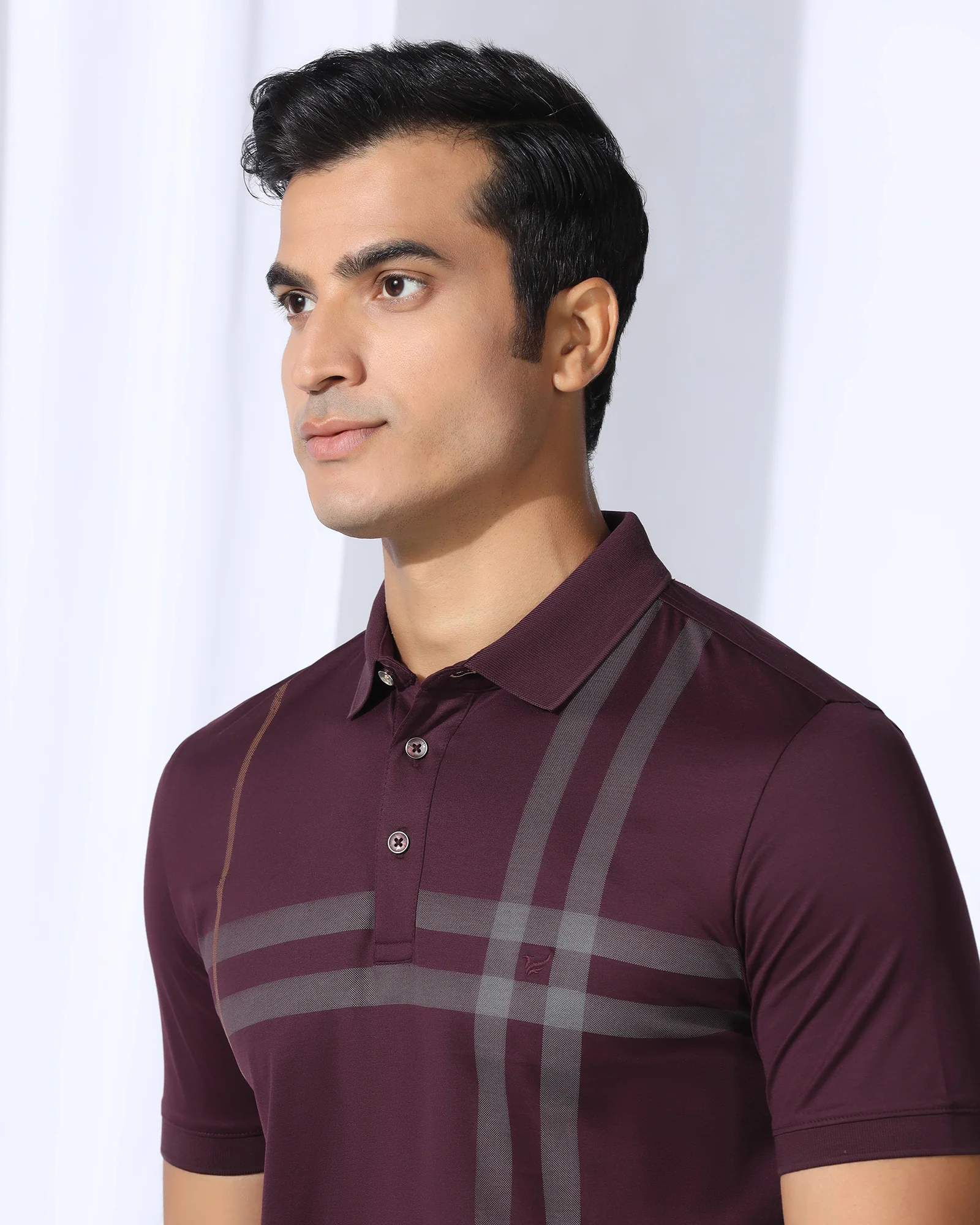 Polo Wine Printed T-Shirt - Saddy - Image 4