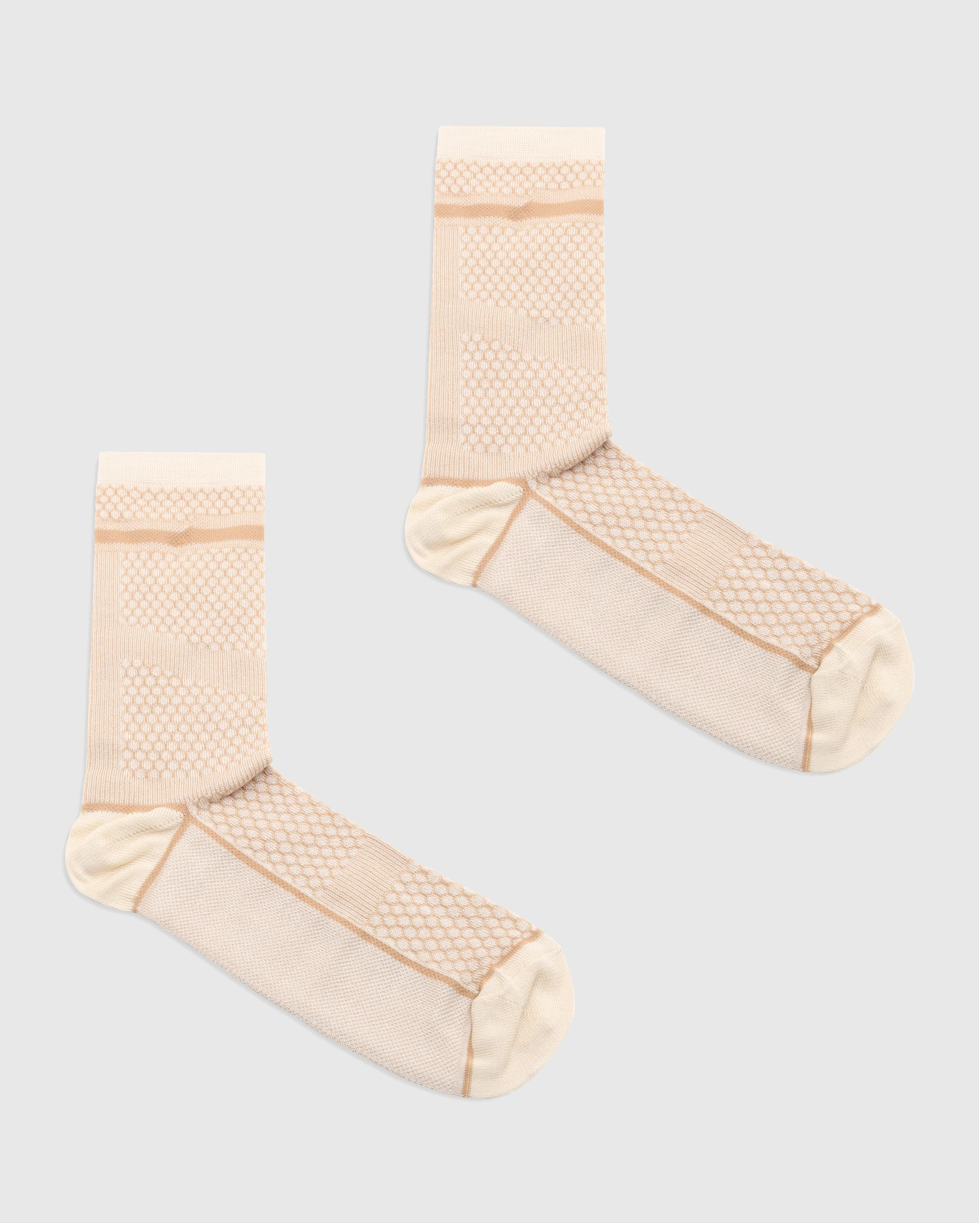 Cotton Beige Knitted Socks - Redcliff - Image 2