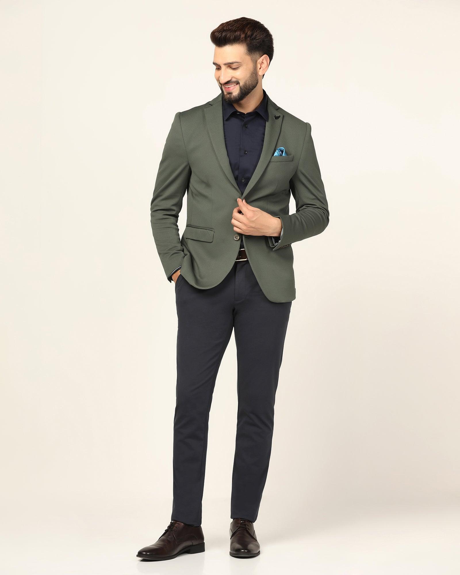Must Haves Formal Olive Textured Blazer - Japson - Image 3