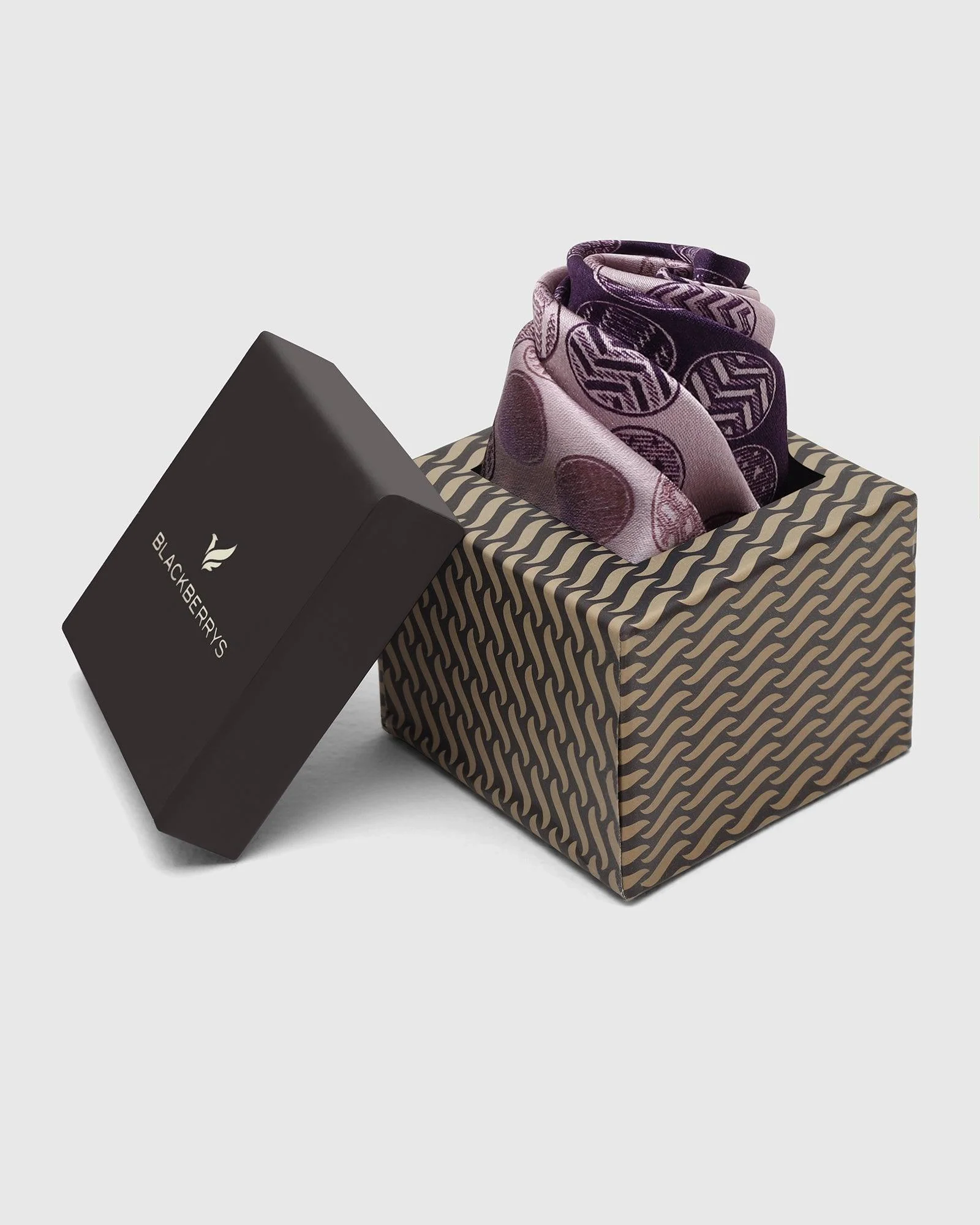 Multi Color 100% Silk Printed Pocket Square - Ted - Image 2