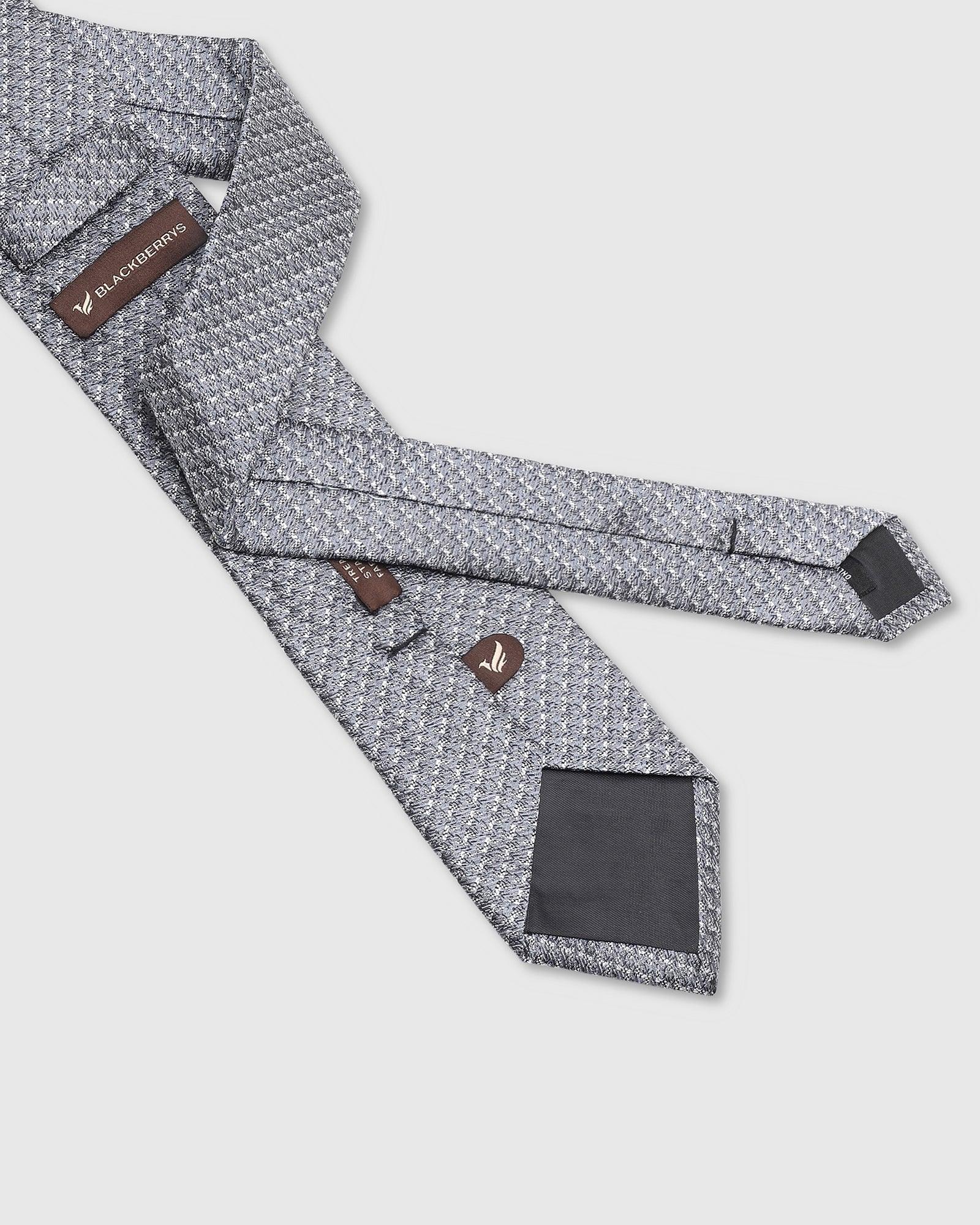 Silk Grey Jacquard Tie - Twinkle - Image 3