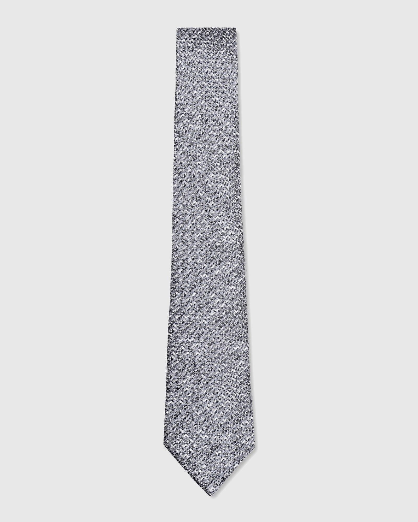 Silk Grey Jacquard Tie - Twinkle - Image 4