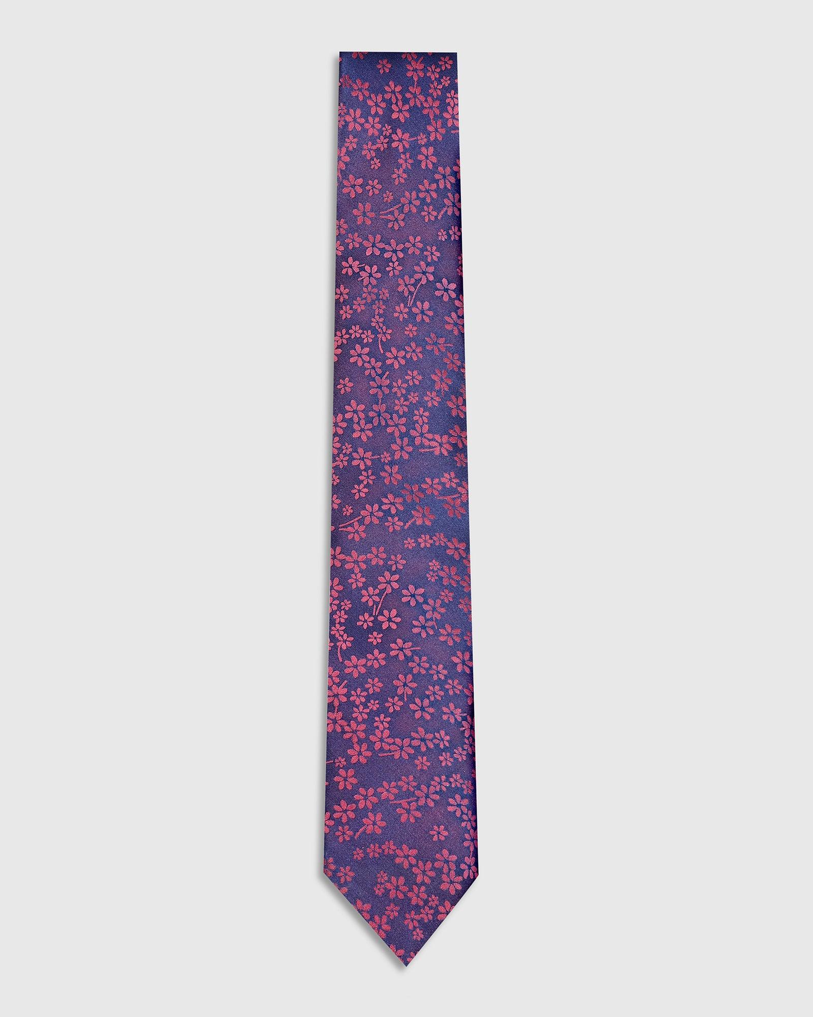 Silk Maroon Jacquard Tie - Tara - Image 4