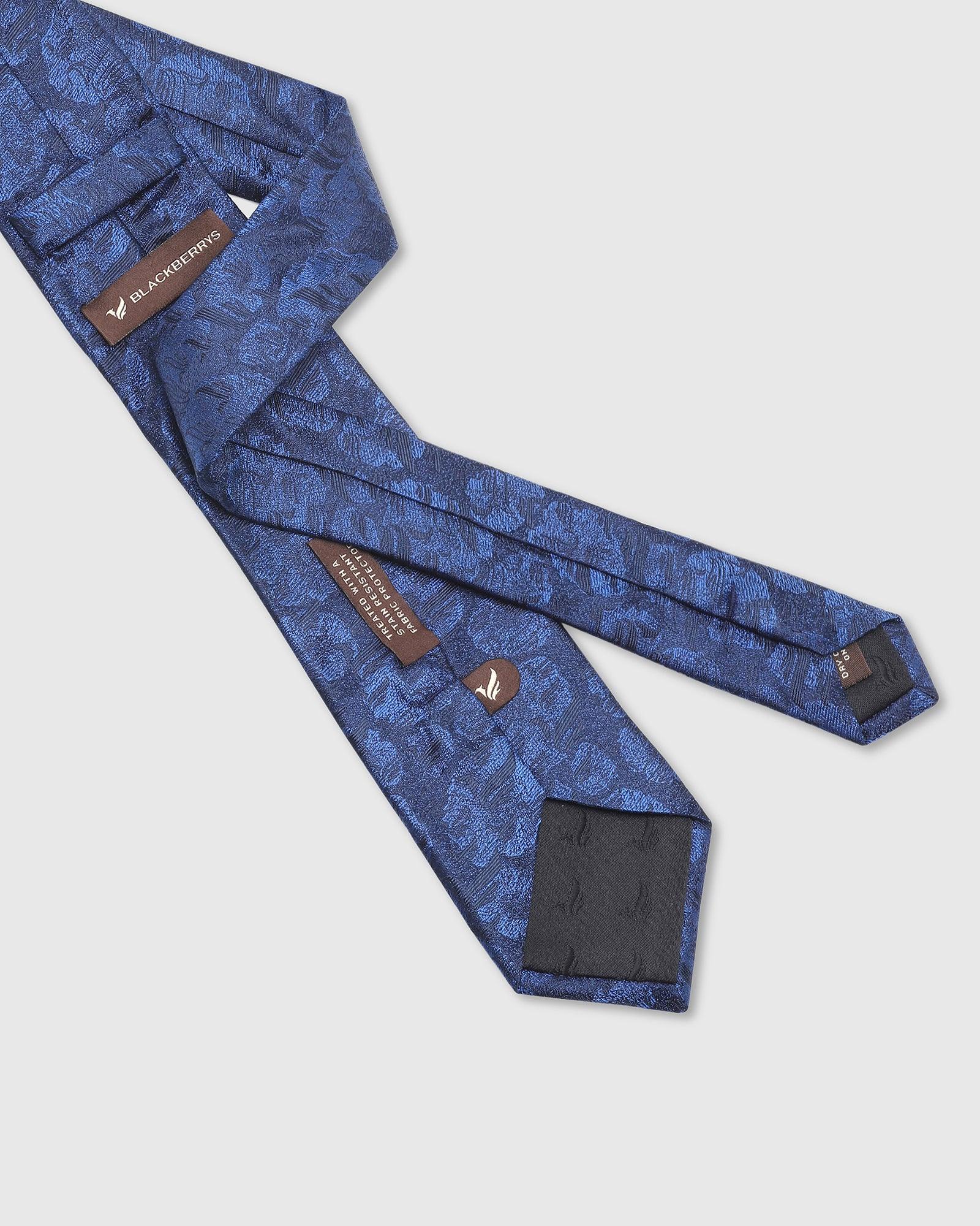 Silk Navy Jacquard Tie - Talisca - Image 3