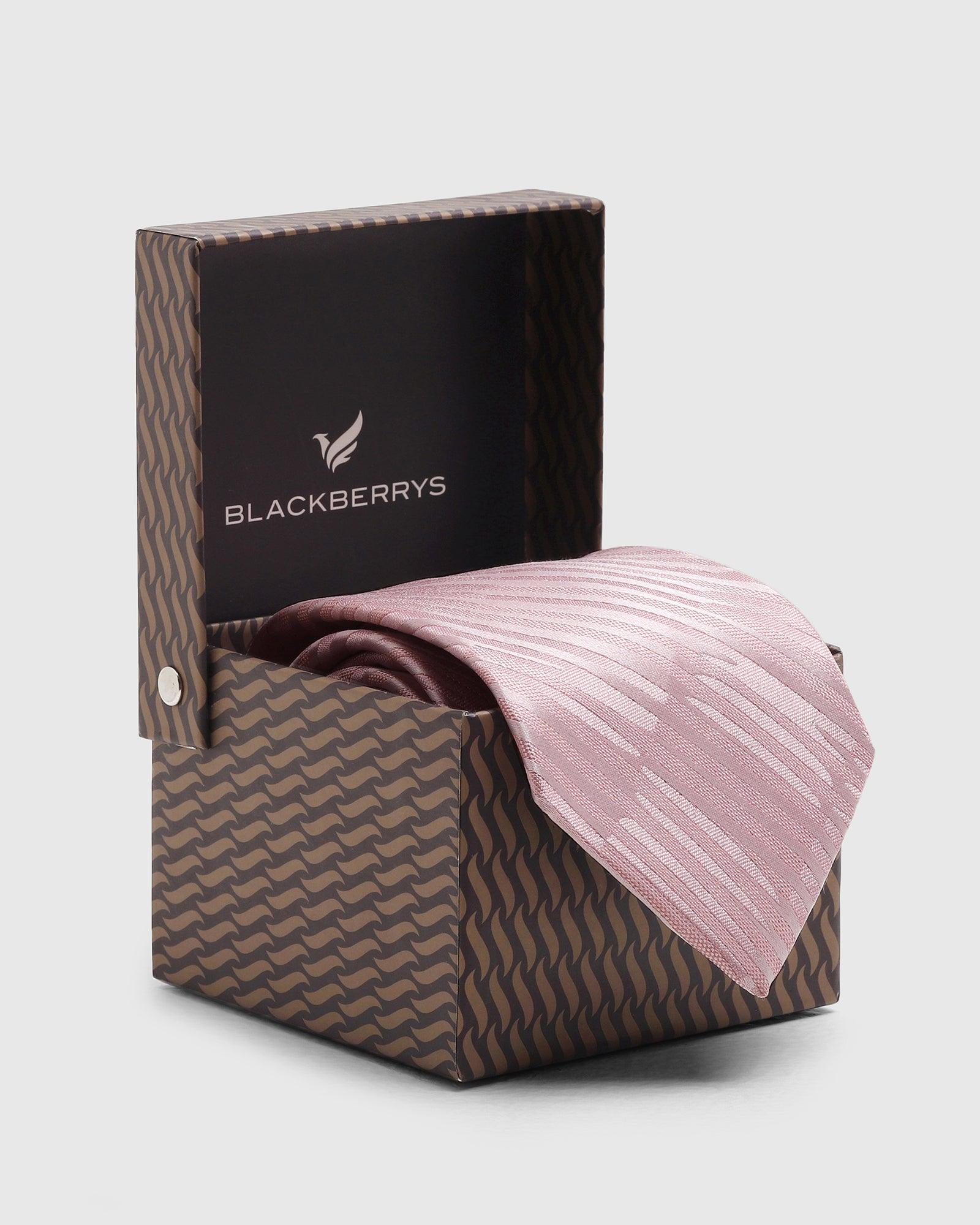 Silk Pink Jacquard Tie - Thyrone - Image 4