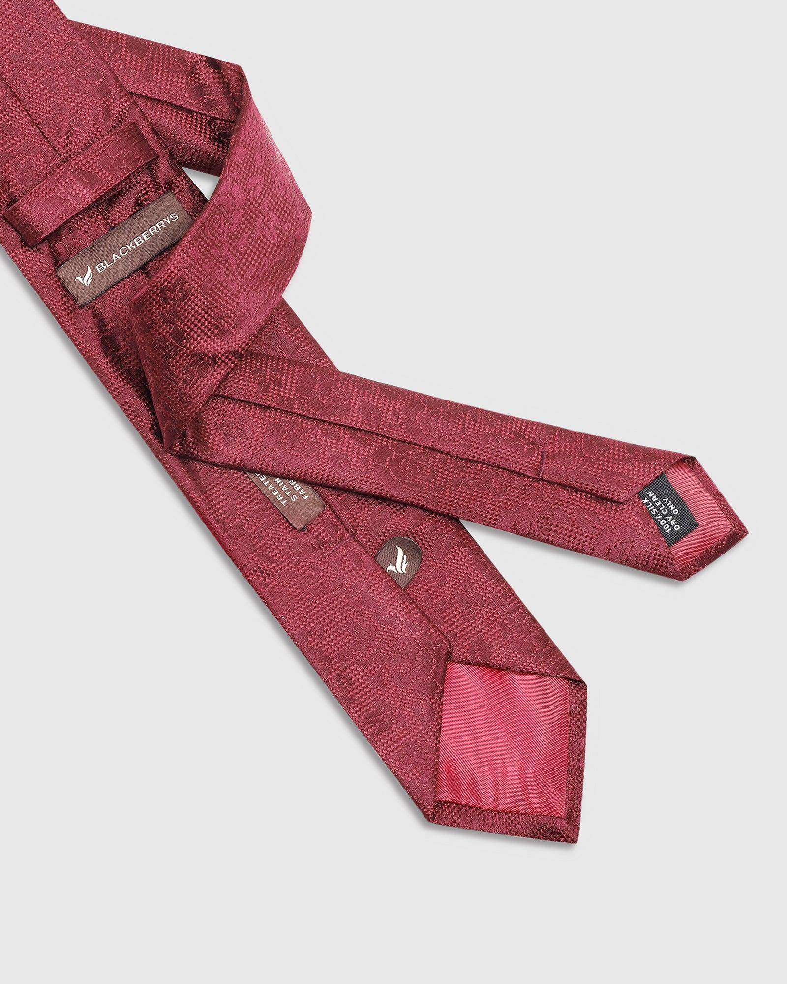 Silk Wine Jacquard Tie - Teddy - Image 3