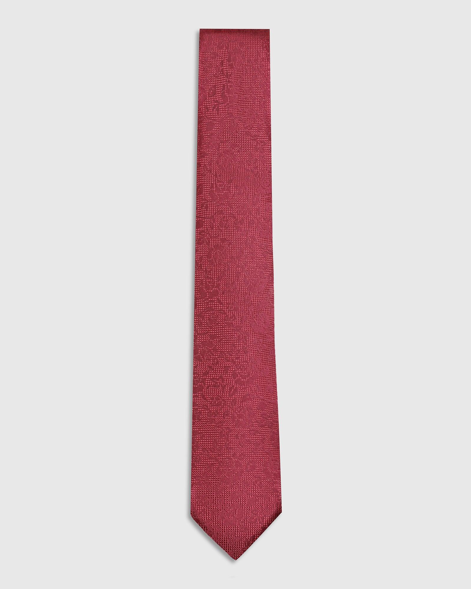Silk Wine Jacquard Tie - Teddy - Image 4