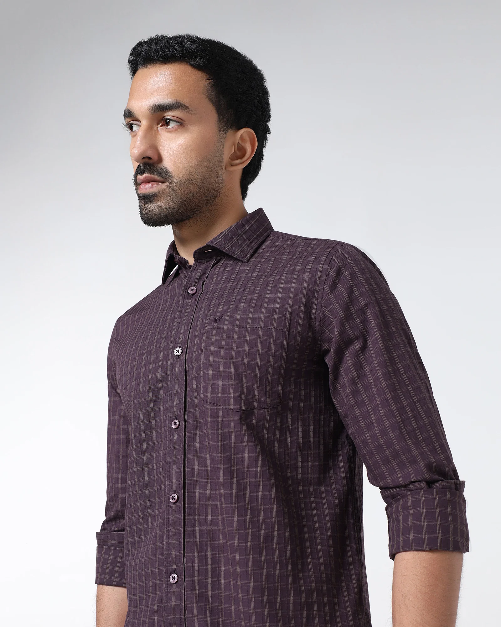 Purple Check Shirt - Remon - Image 4