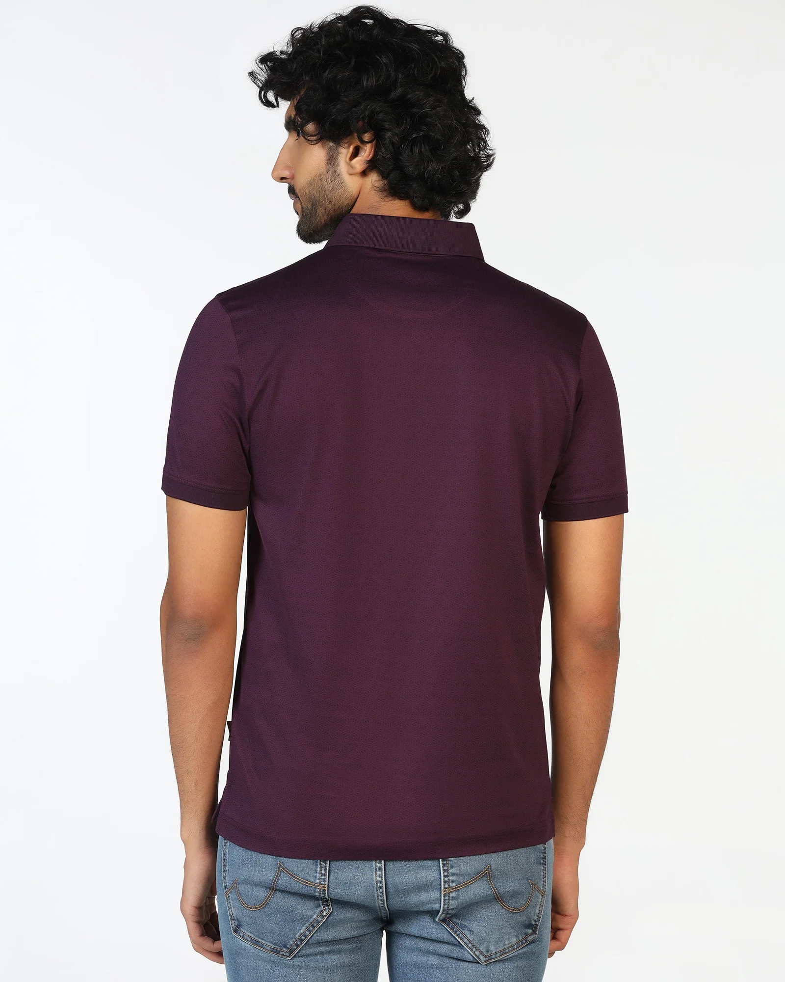 Purple Printed Polo - Peter - Image 2