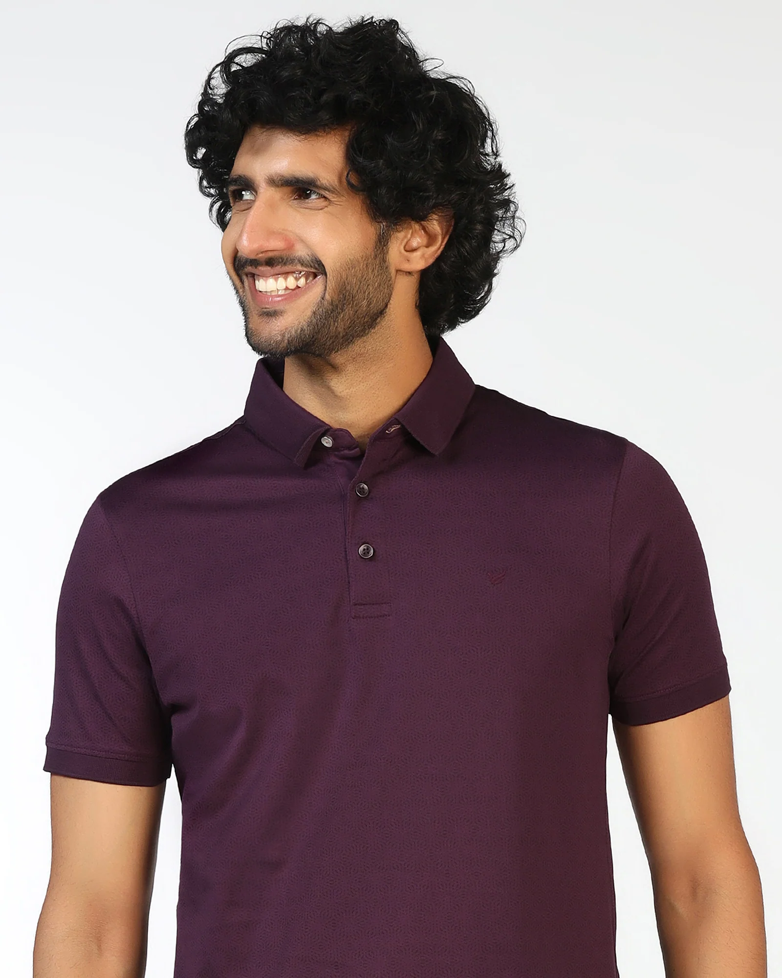 Purple Printed Polo - Peter - Image 4