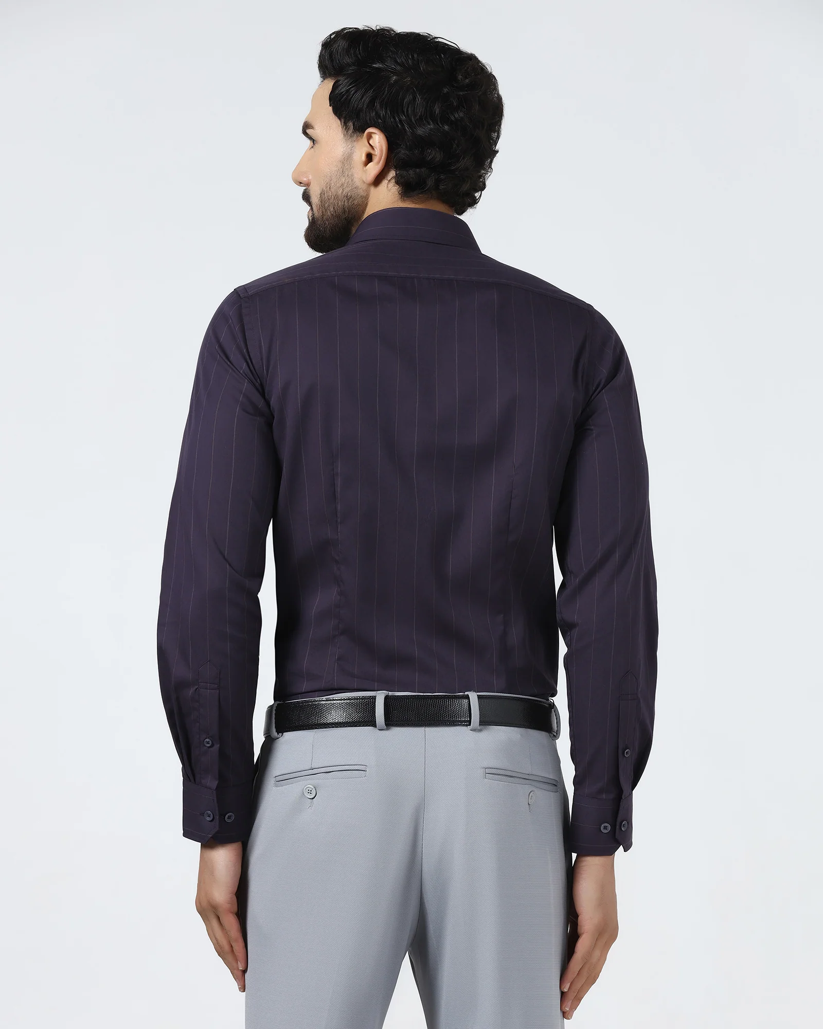 Purple Stripe Shirt - Golf - Image 2