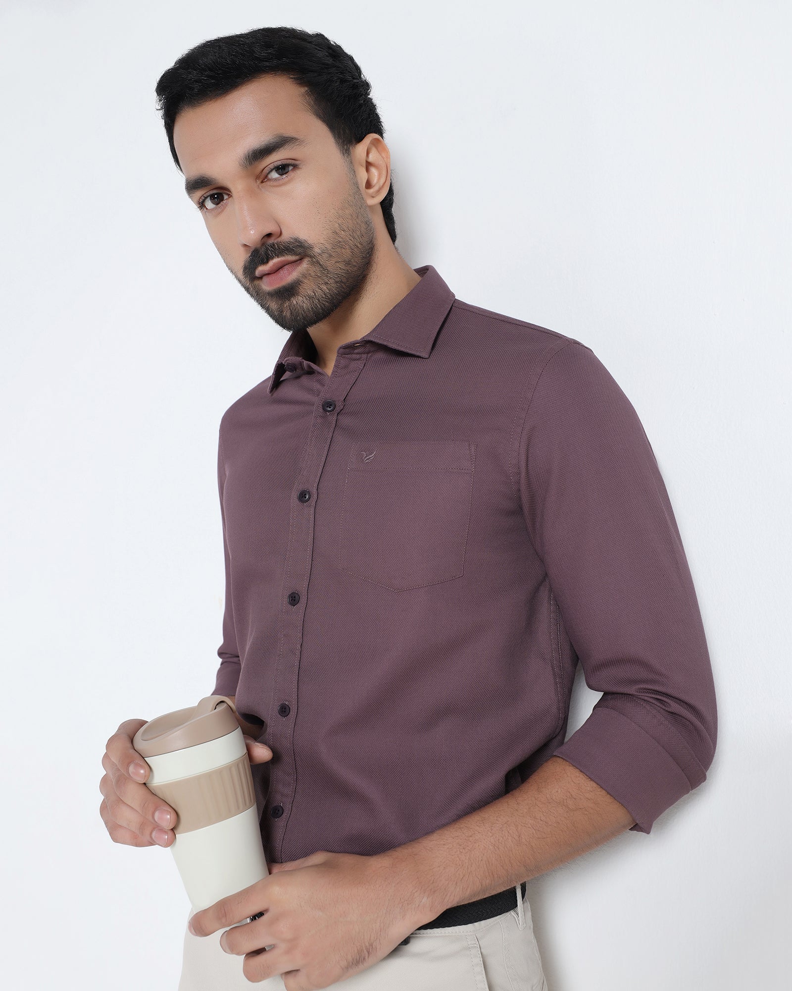 Purple Textured Shirt - Caty - Image 7