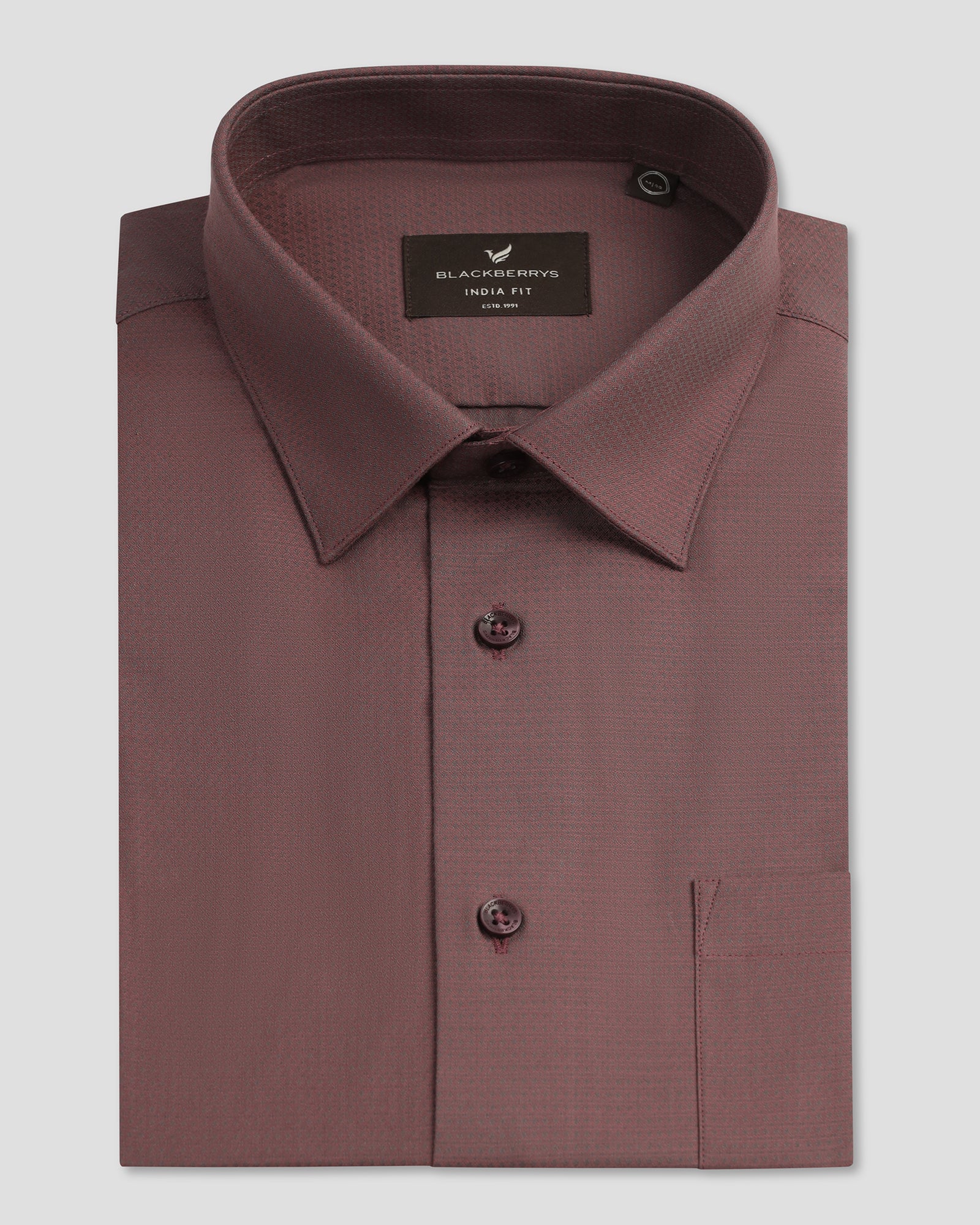 Red Half Sleeve Textured Shirt - Zander - Image 5