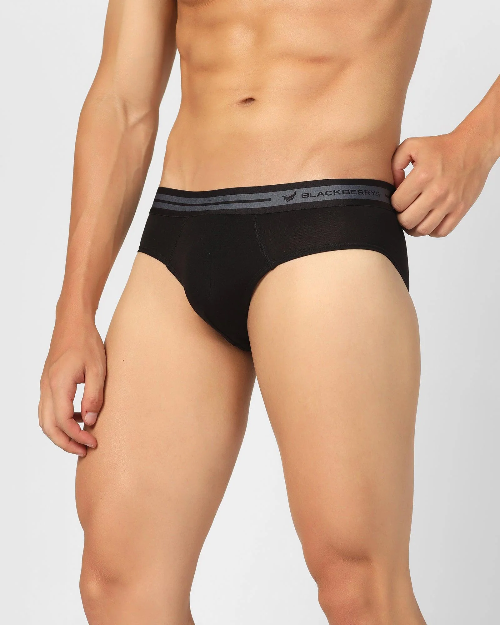 Cotton Black Solid Brief - New Broc - Image 4