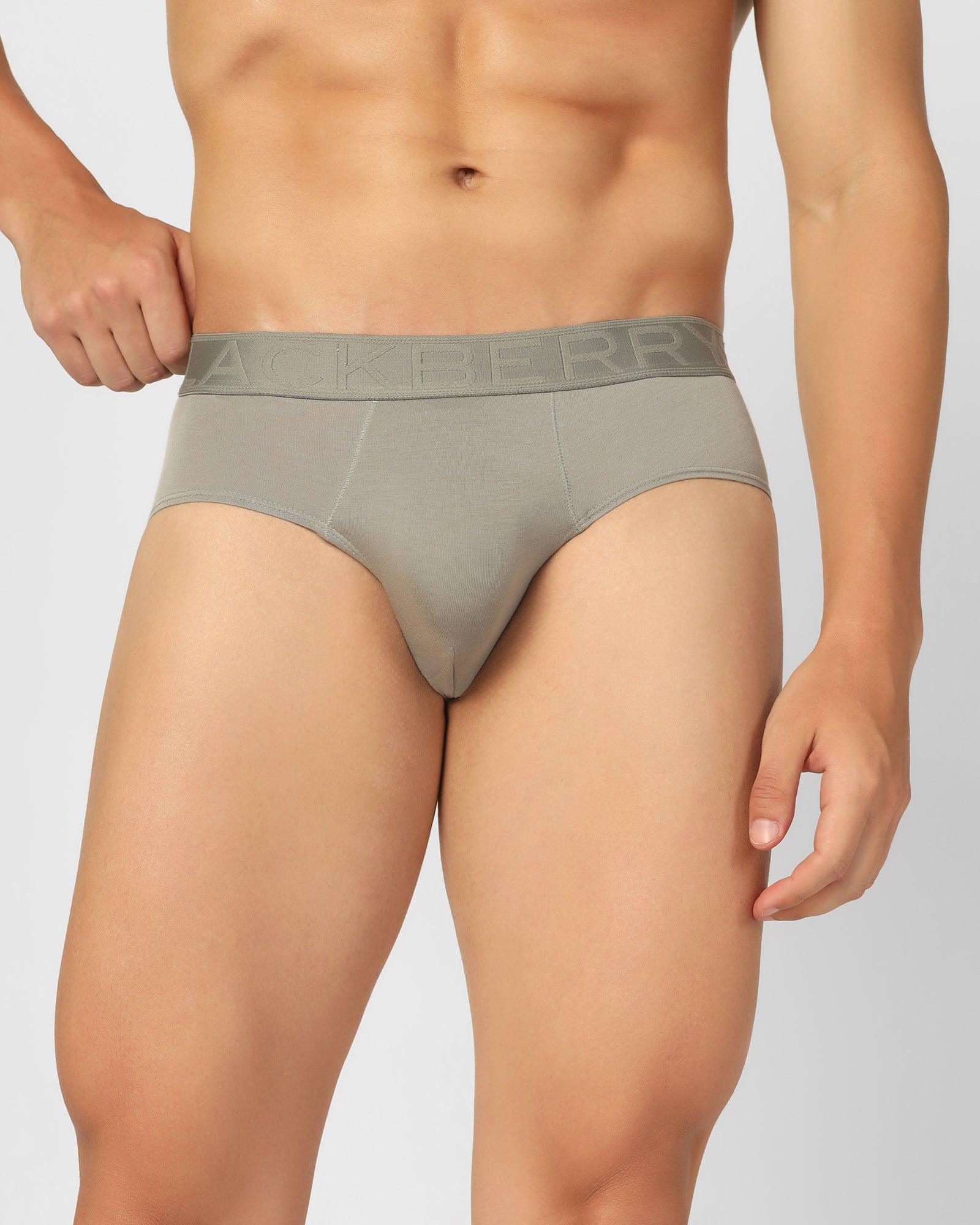 Fresh Grey Solid Brief - Russel - Image 6
